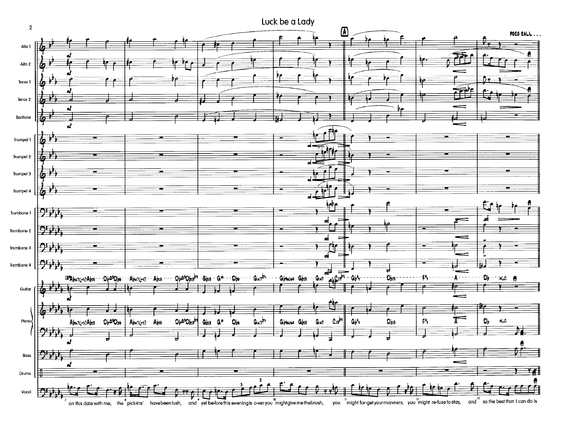 Full Score Luck Be a Lady Harpin — page 2
