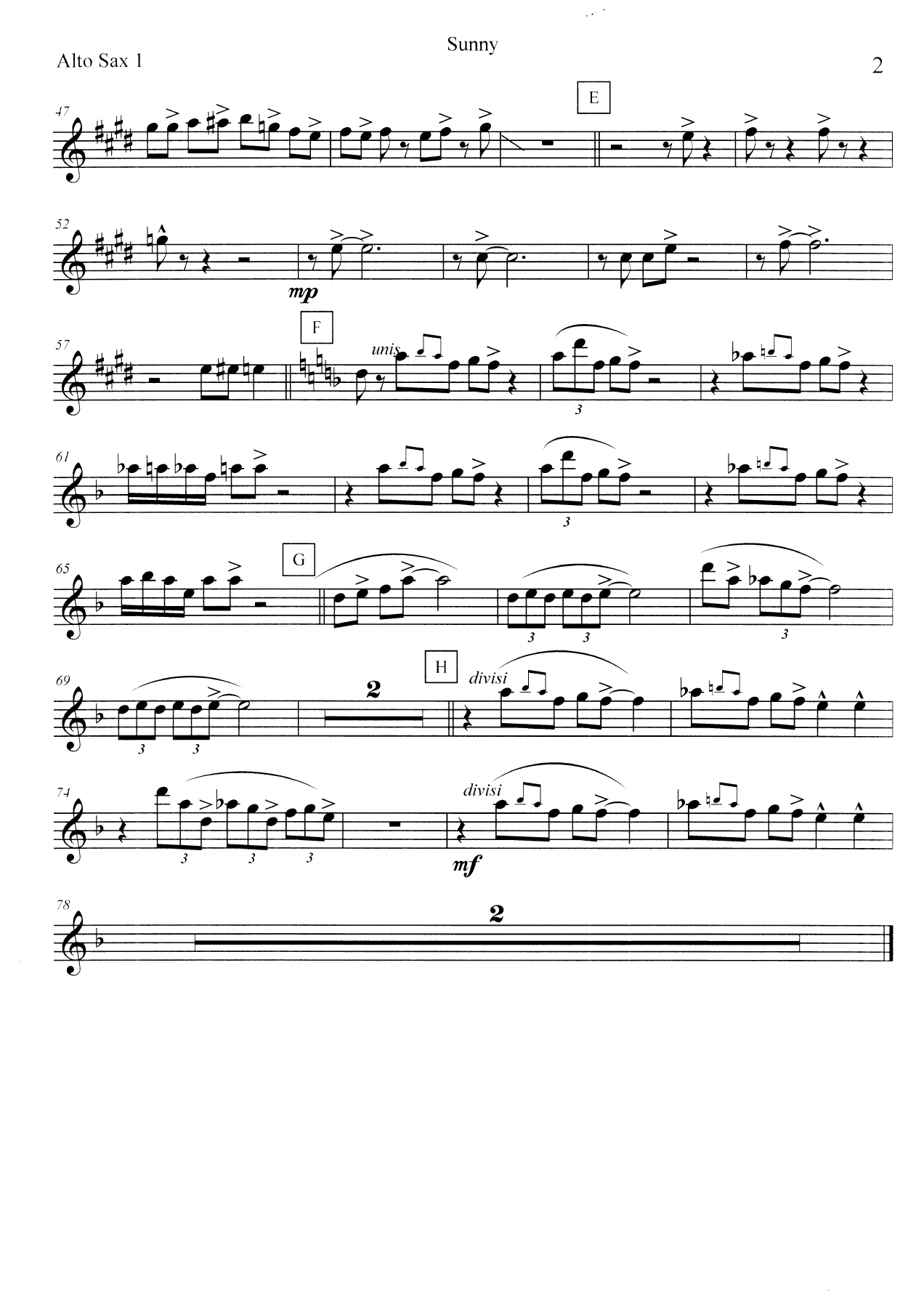 Sunny - Alto Sax — page 2