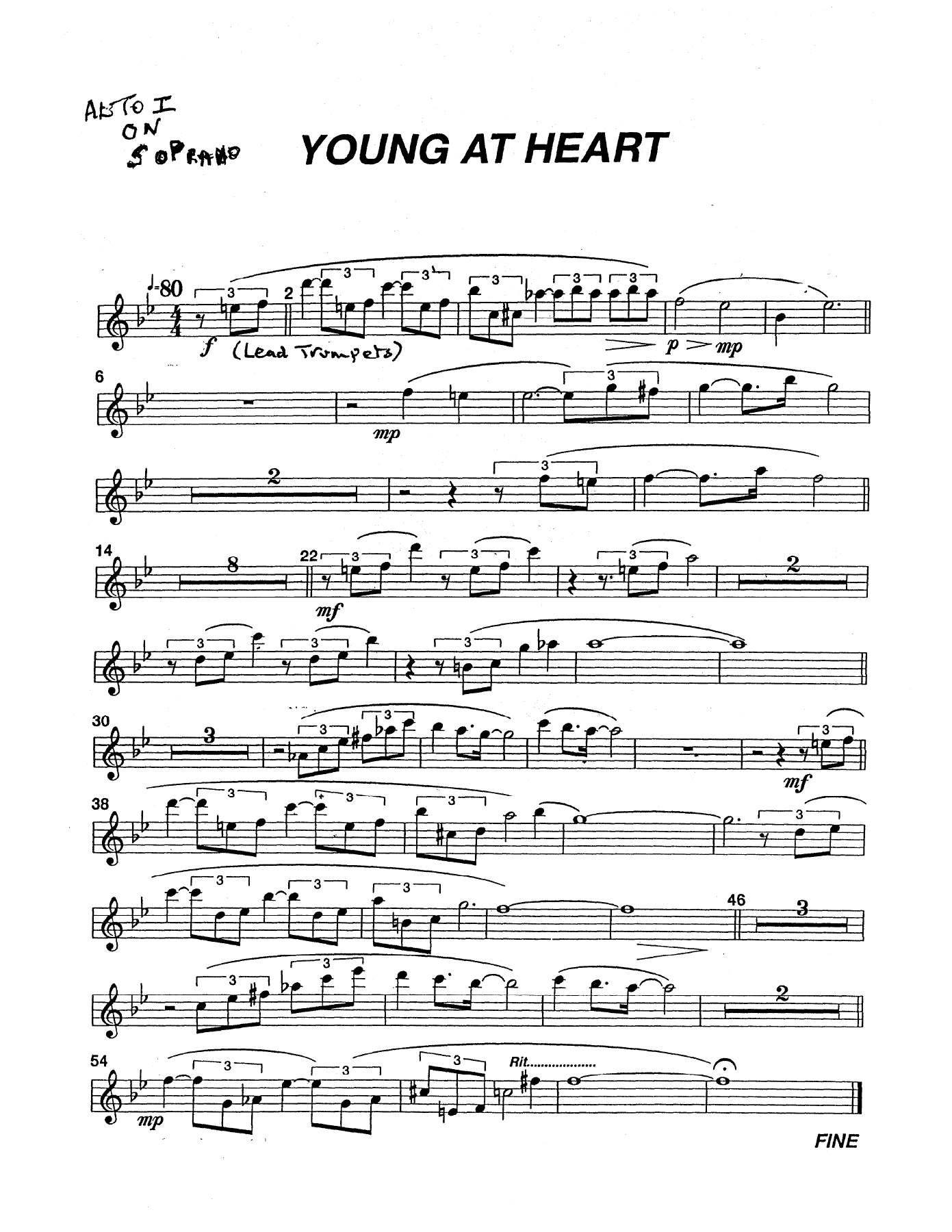 Young at Heart — Big Band Vocal sheet music by FULL Big Band | Jazz Standard