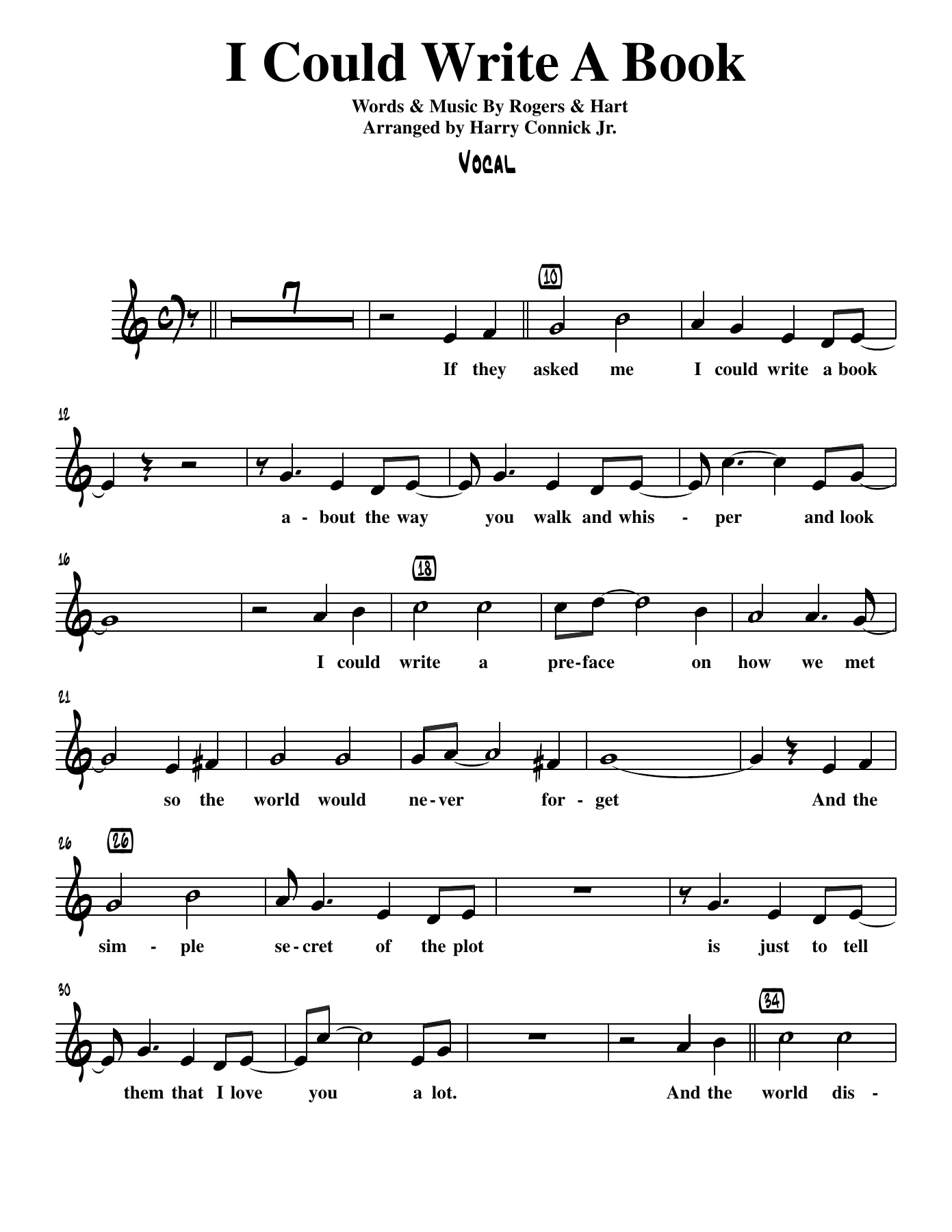 I Can Write A Book — sheet music cover (first page)