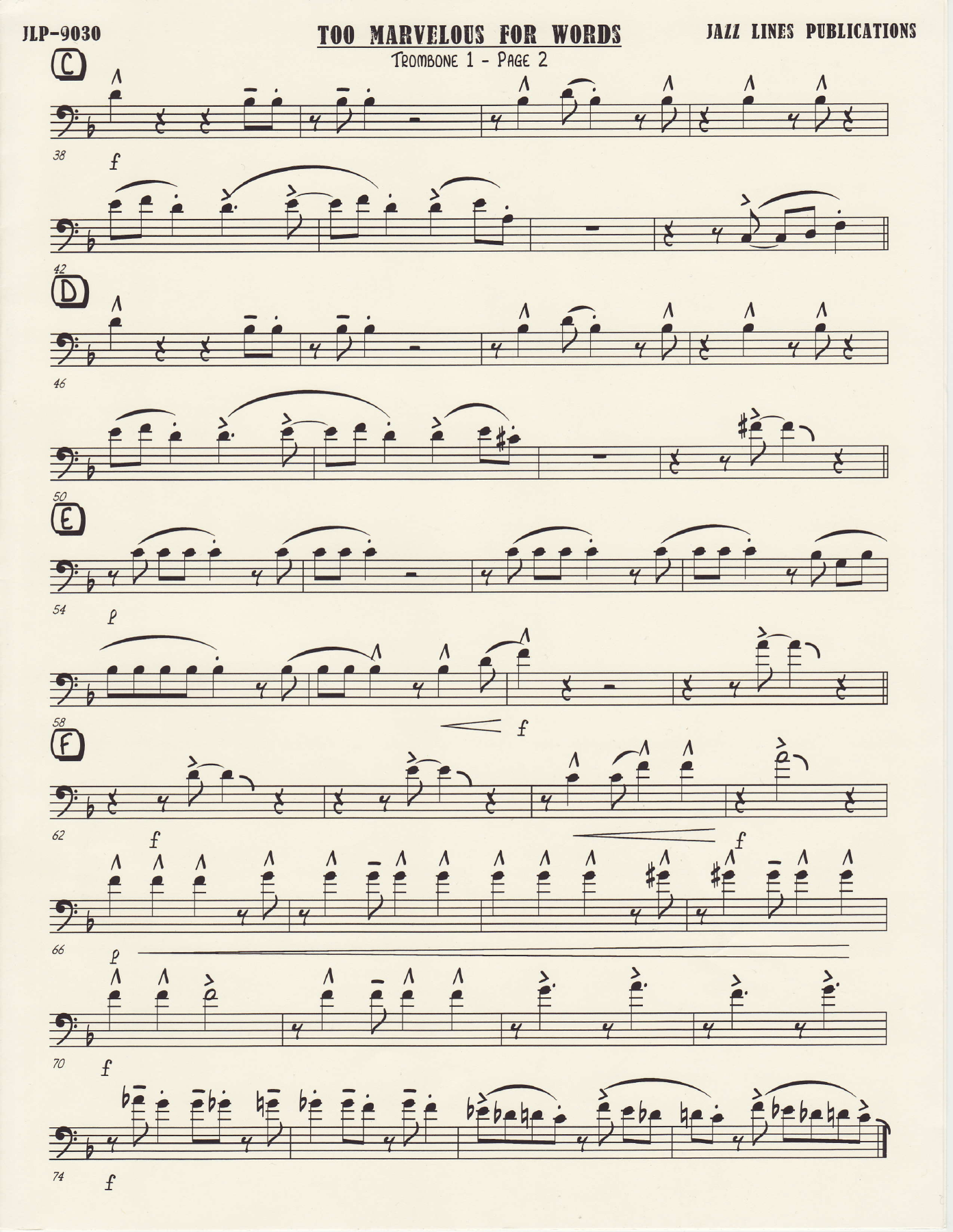 Too Marvelous for Words - Trombone 1 — page 2