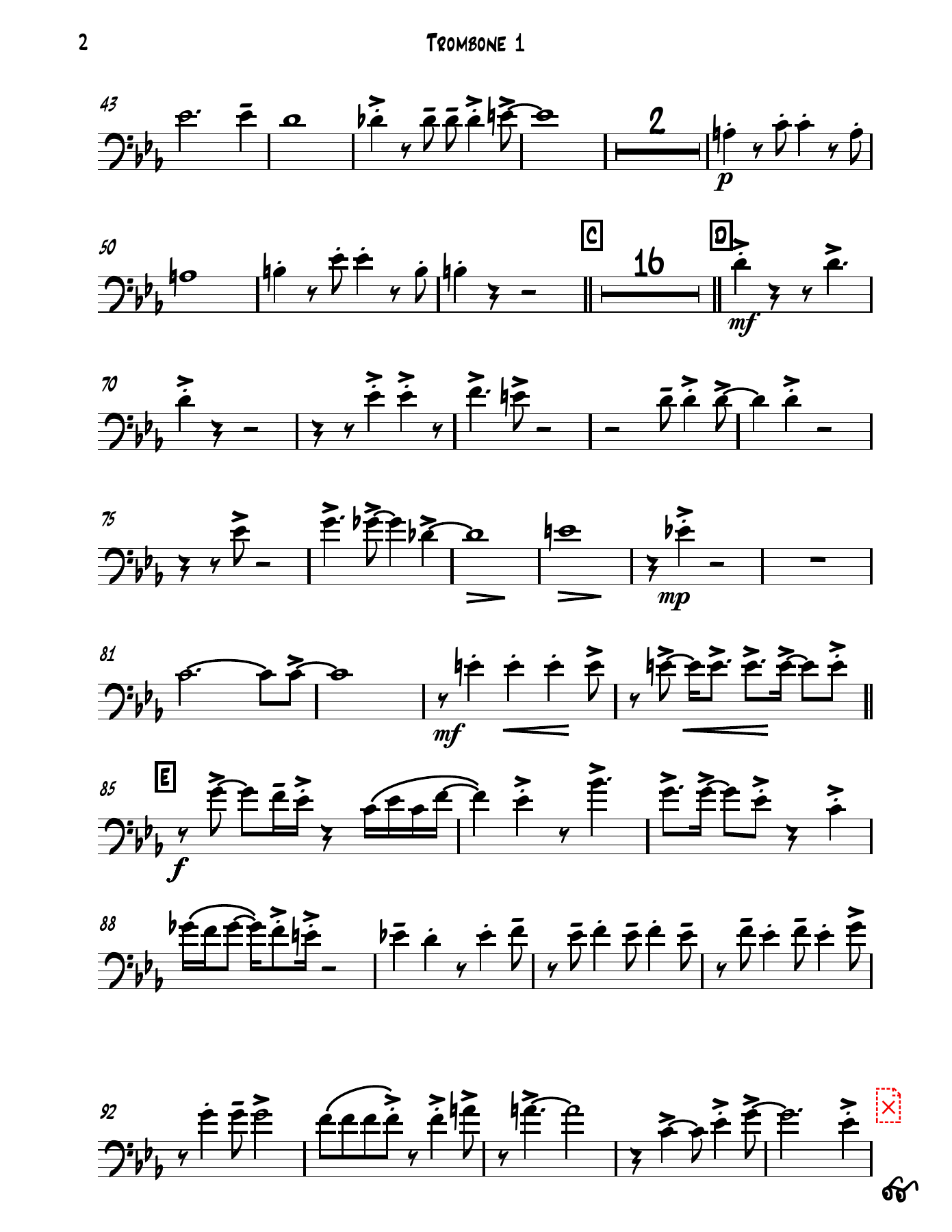 Estate J 01 Trombone — page 2
