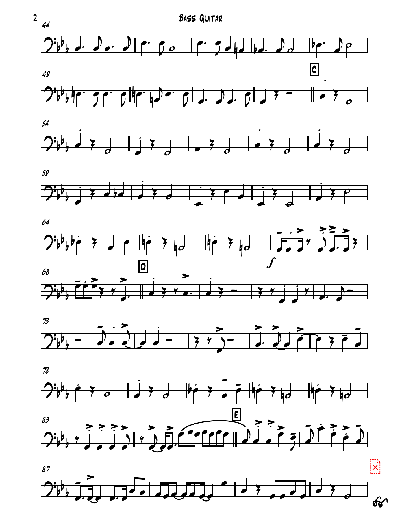 Estate J 01 Bass Guitar — page 2