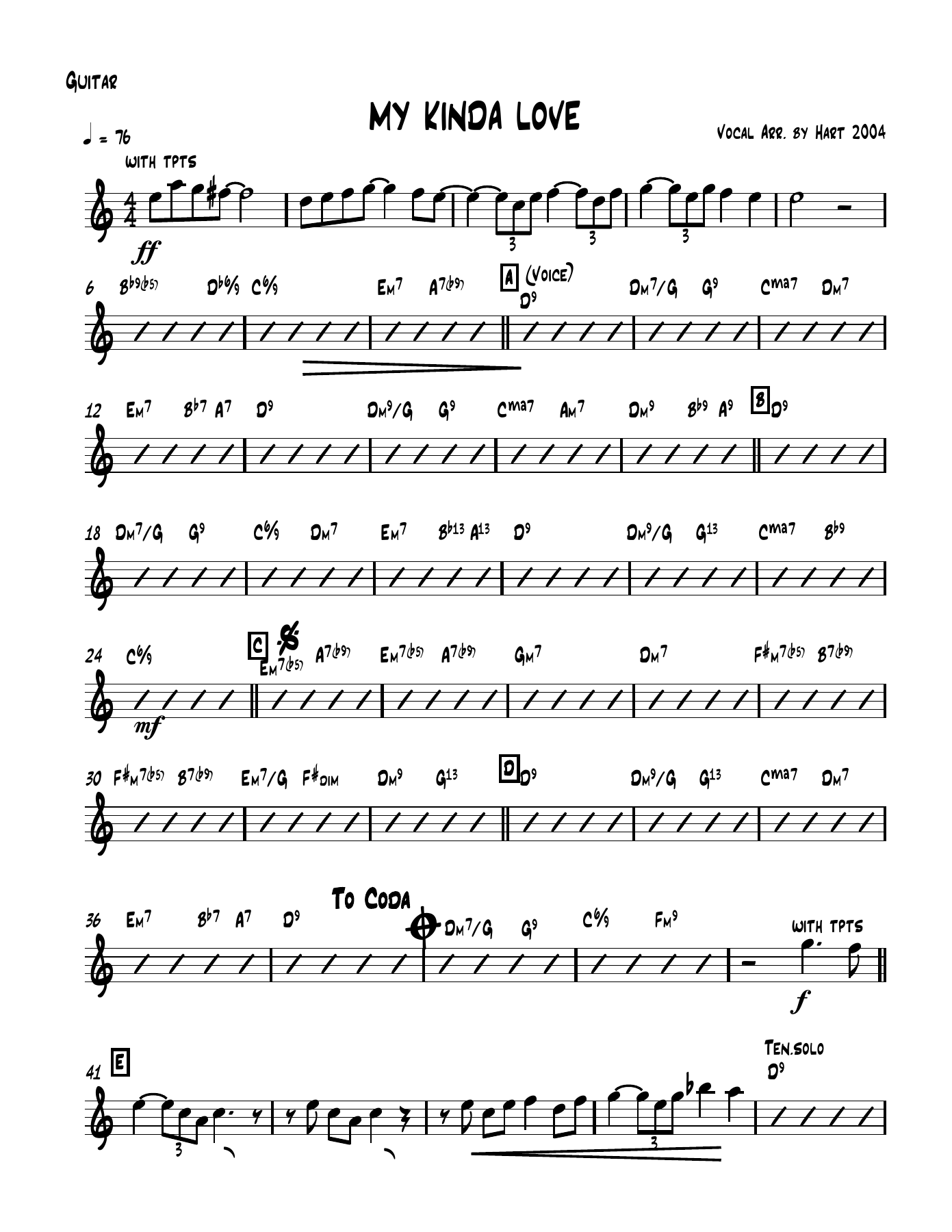 15 Guitar. — sheet music cover (first page)