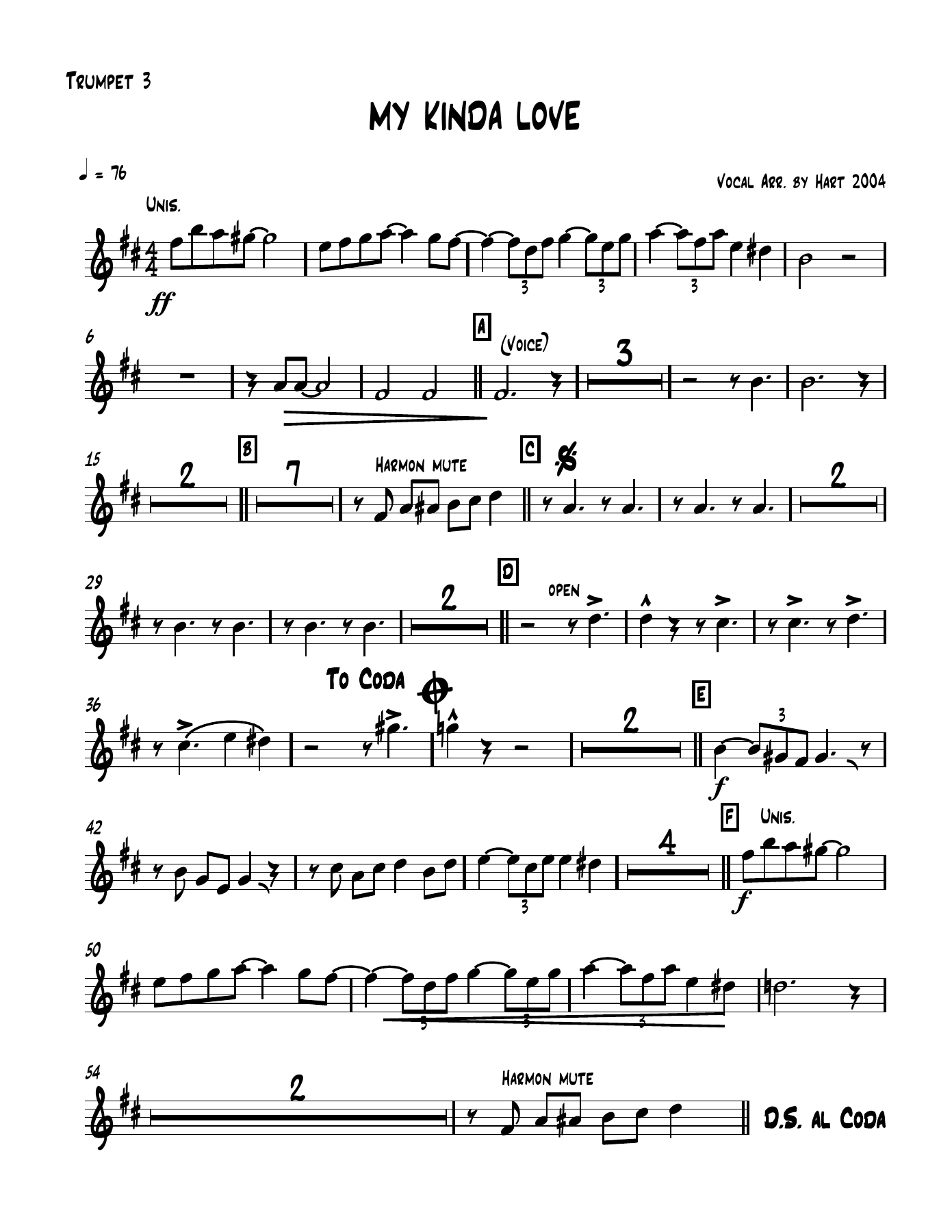 09 Trumpet 3. — sheet music cover (first page)