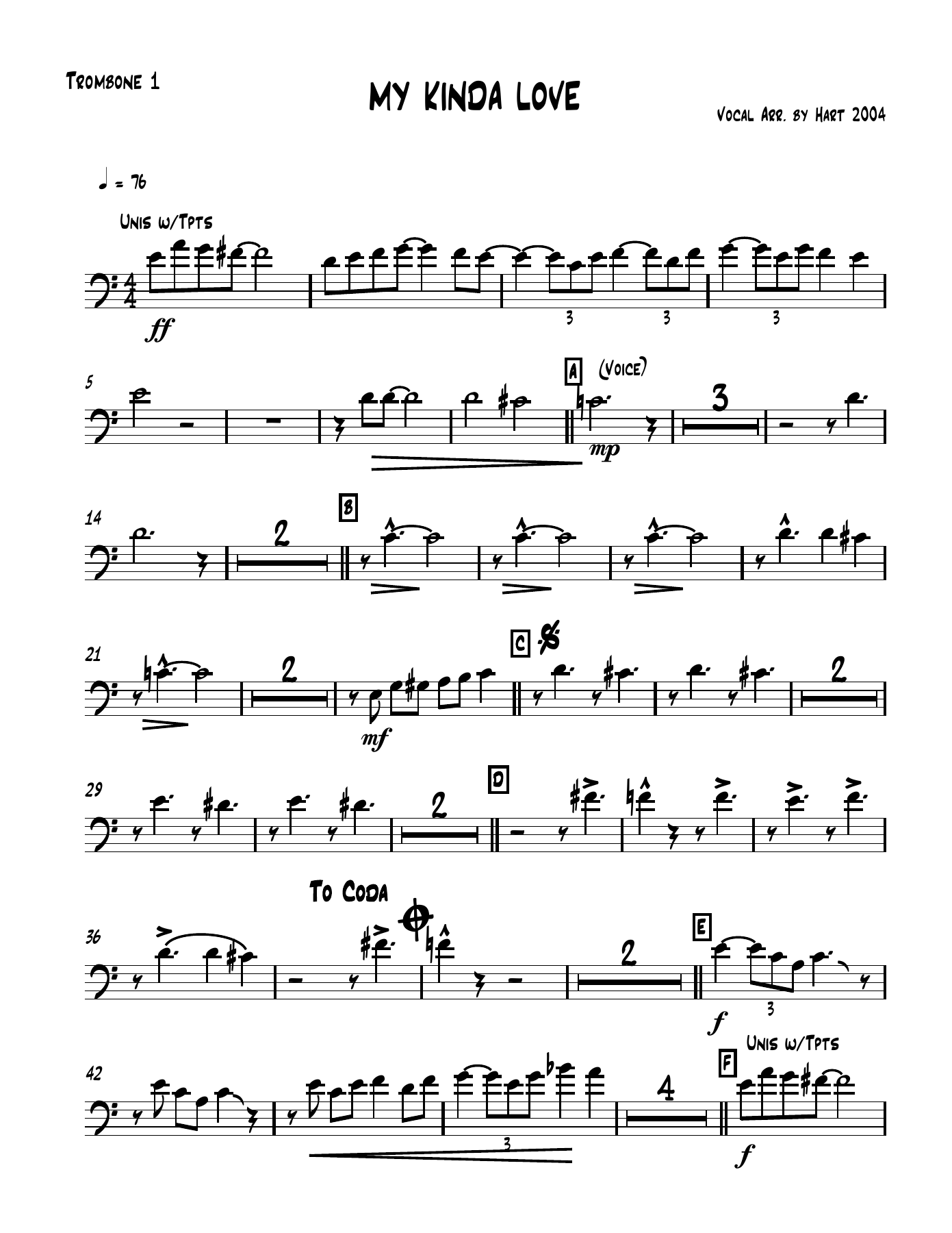11 Trombone 1. — sheet music cover (first page)