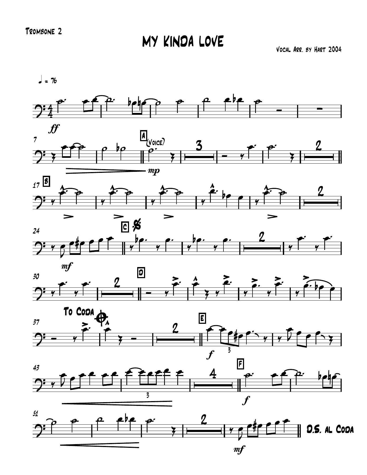 12 Trombone 2. — sheet music cover (first page)
