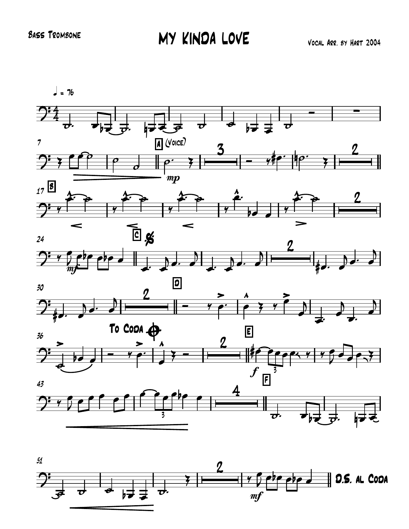 14 Bass Trombone. — sheet music cover (first page)