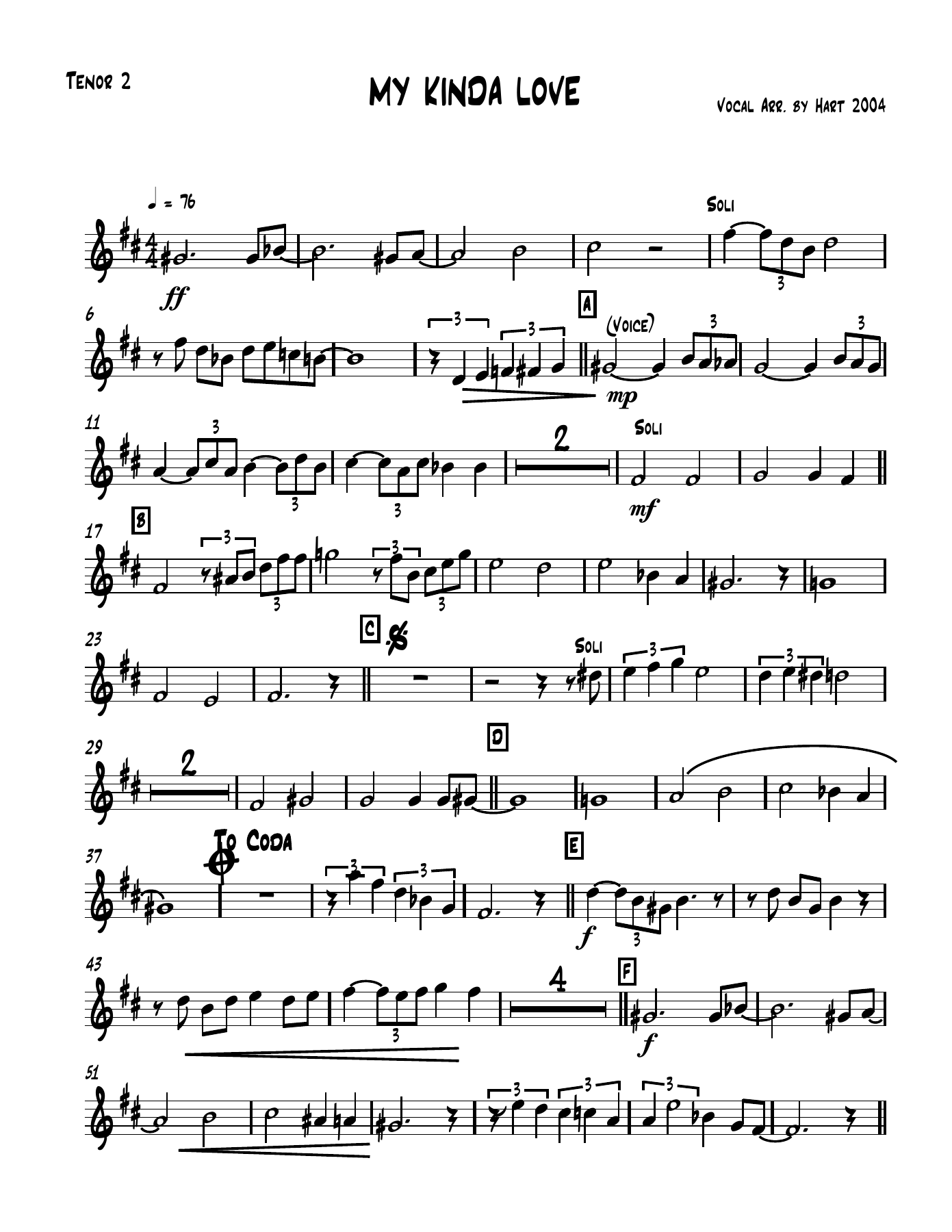 05 Tenor 2. — sheet music cover (first page)