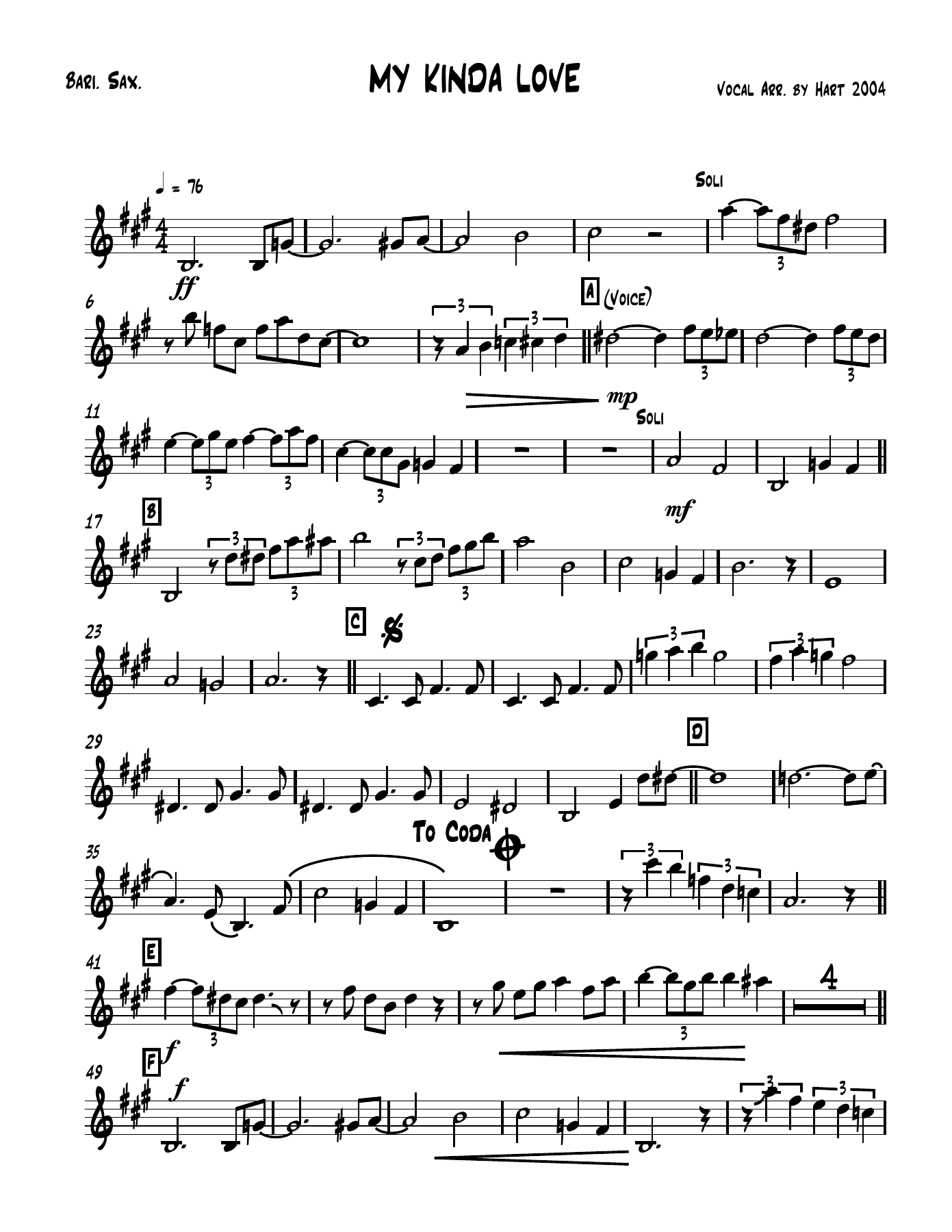 06 Bari. Sax — sheet music cover (first page)