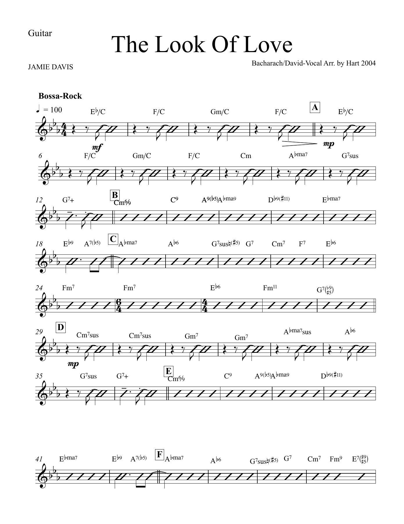 01 Guitar. — sheet music cover (first page)