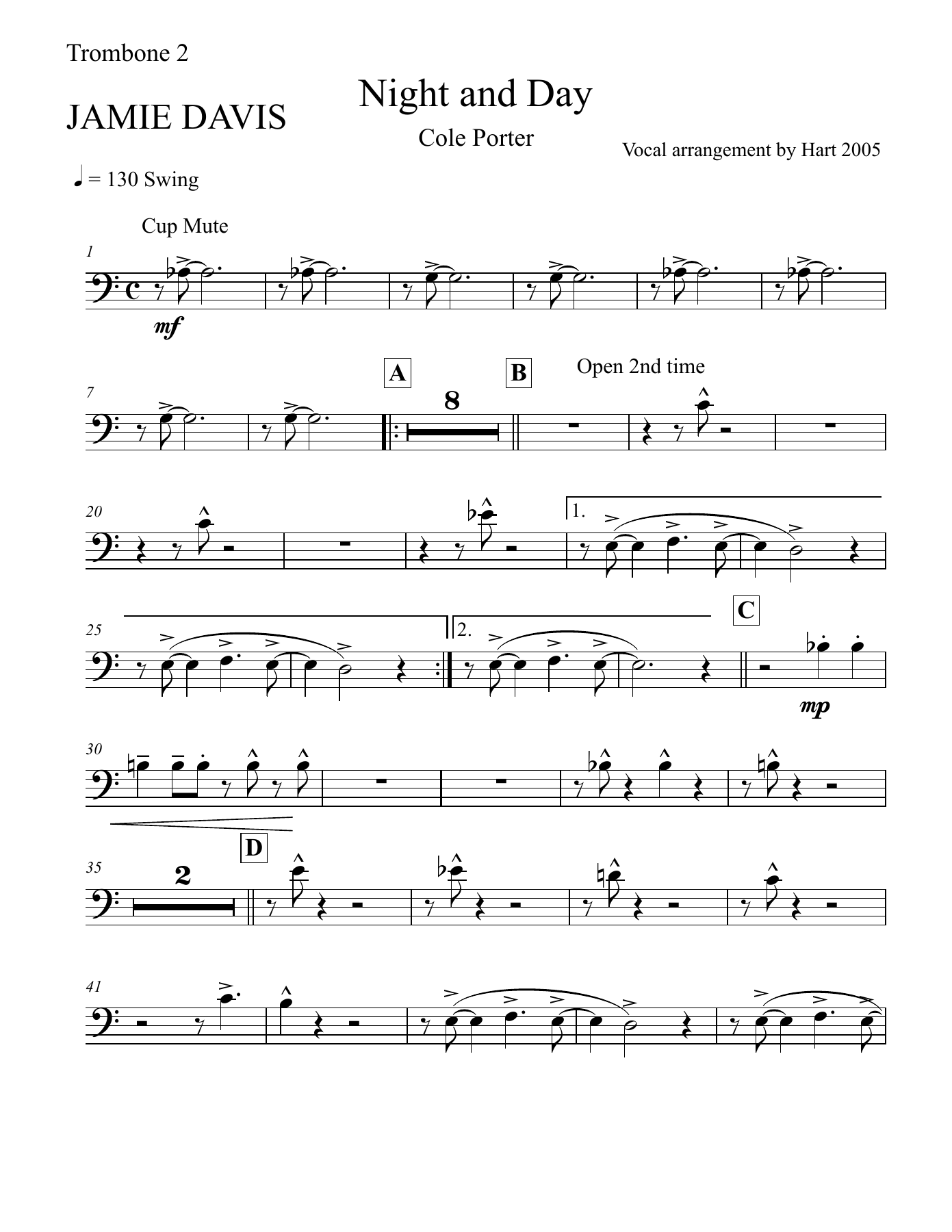 02 Trombone 2 32pt. — sheet music cover (first page)