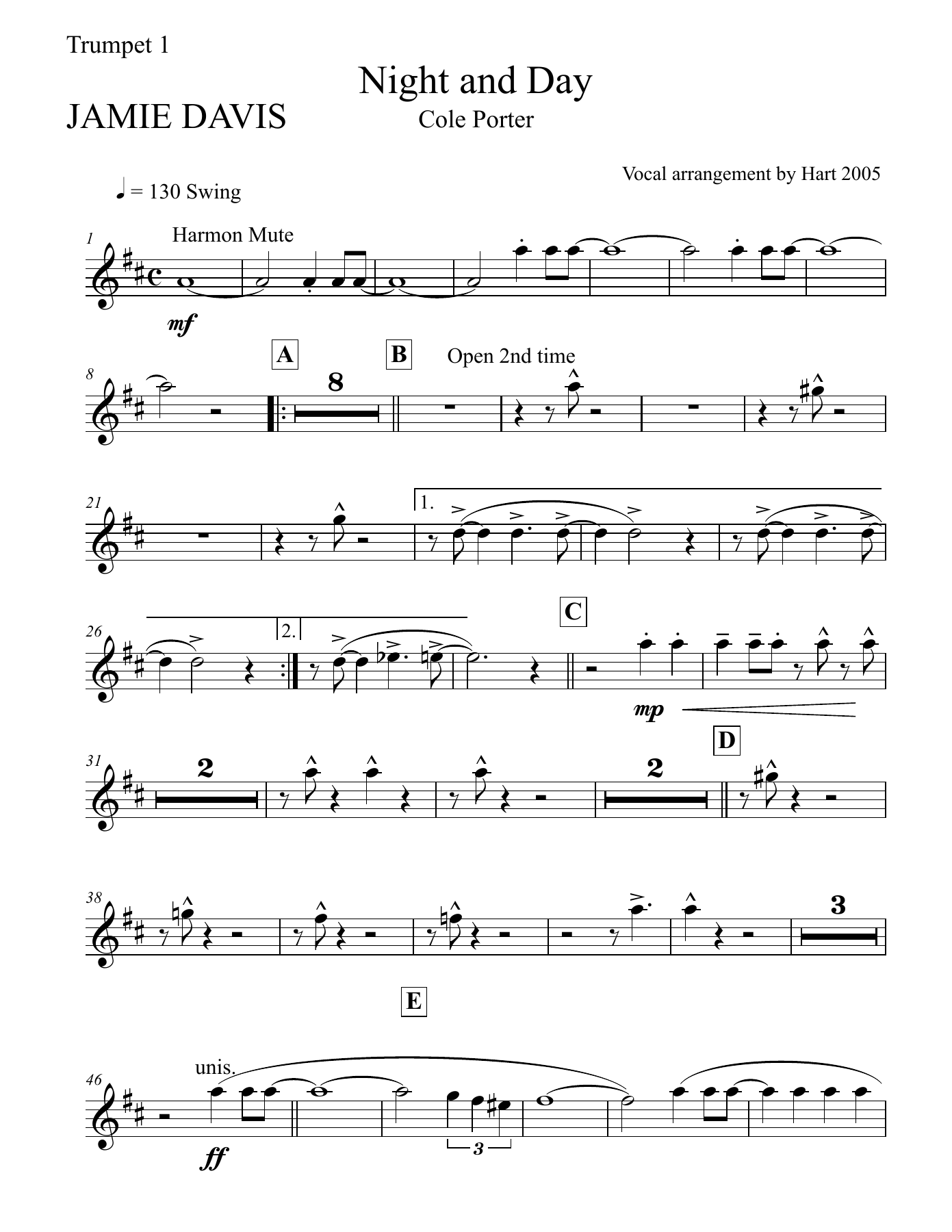 01 Trumpet 1 32pt. — sheet music cover (first page)