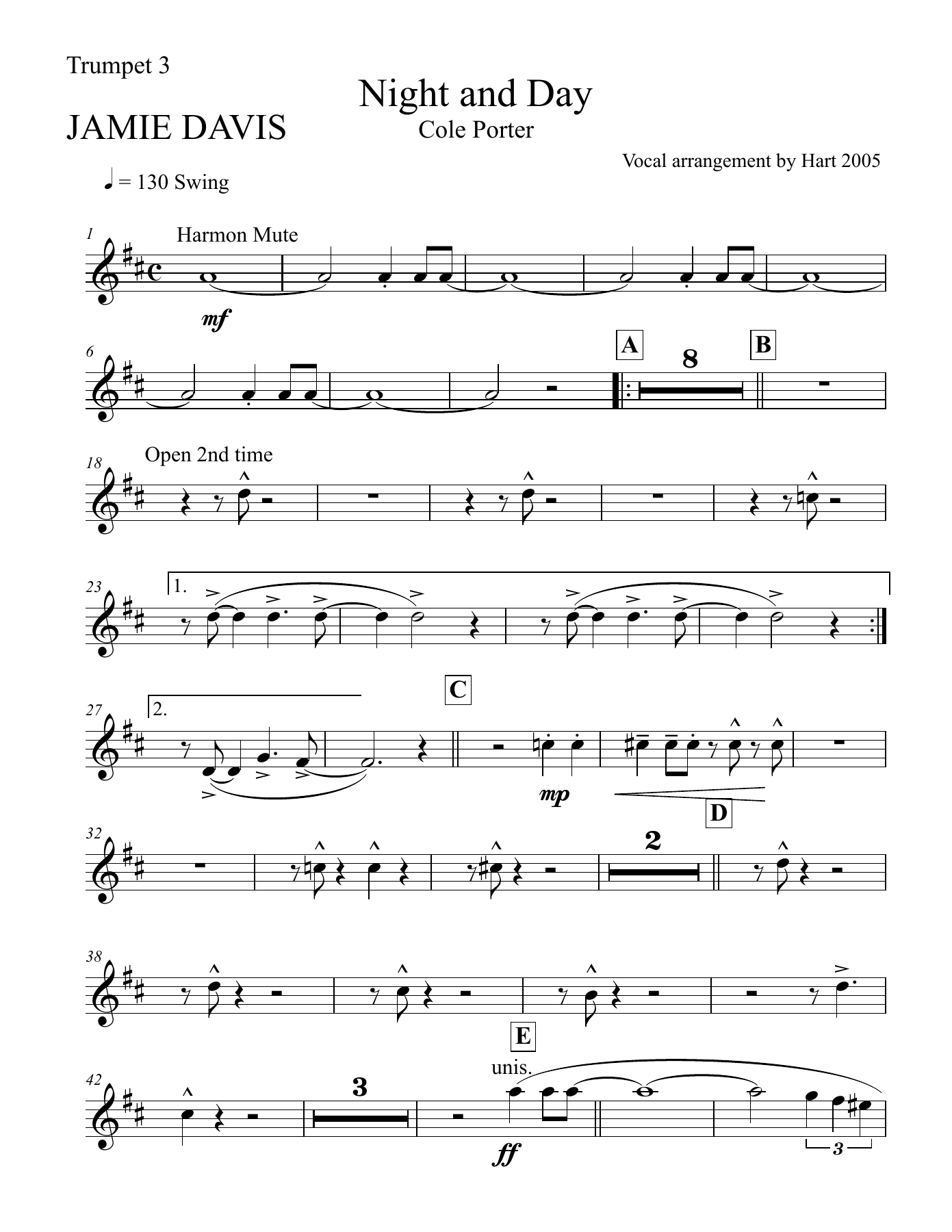 01 Trumpet 3 32pt. — sheet music cover (first page)