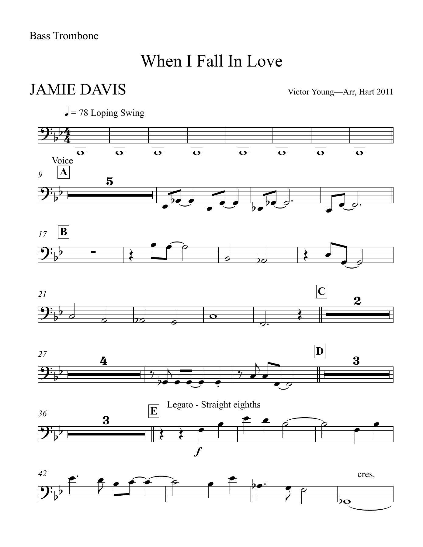 TROMBONE-BASS — sheet music cover (first page)
