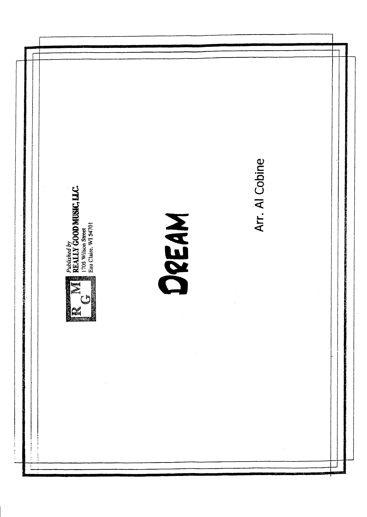 Dream — sheet music cover (first page)