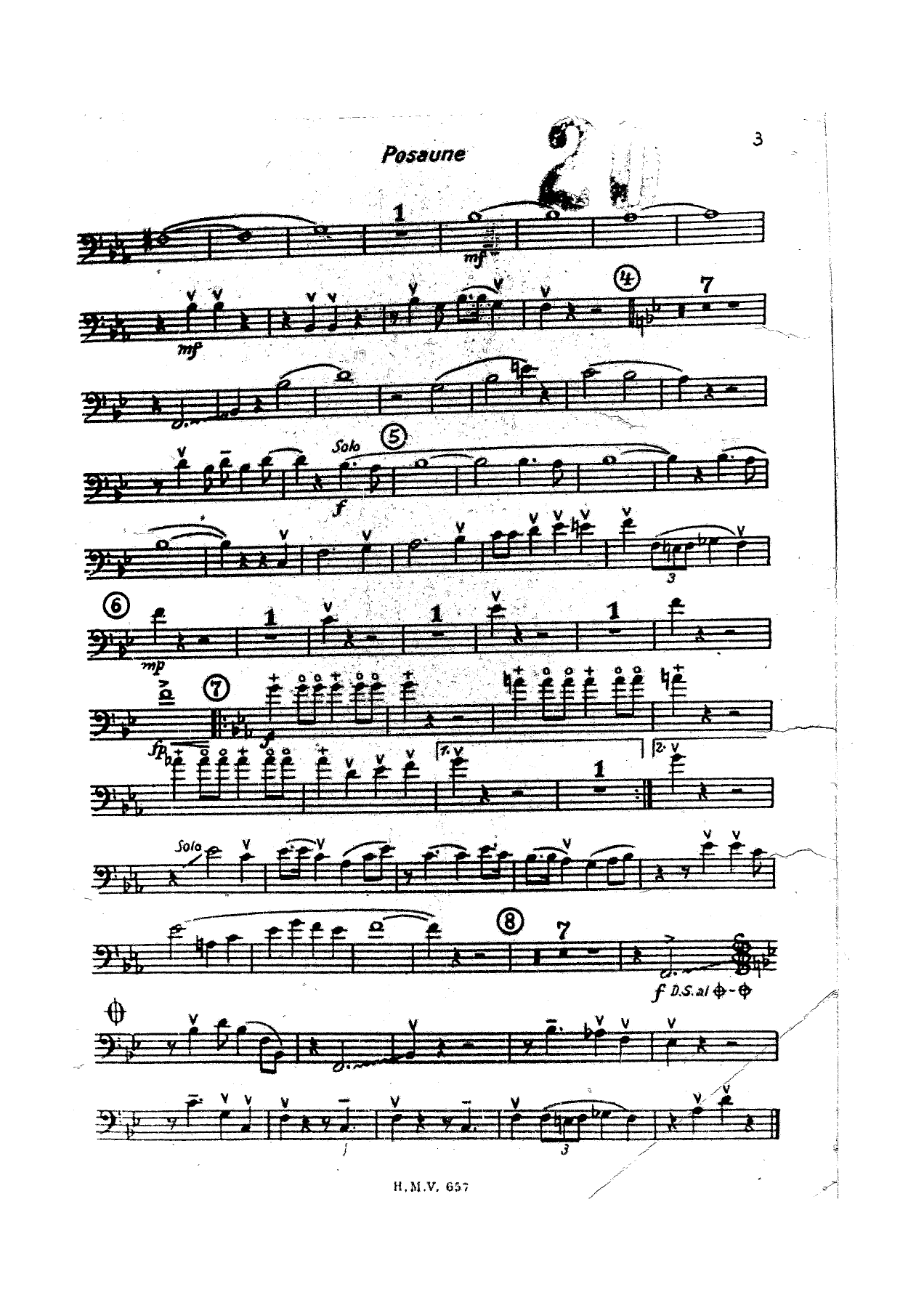 Bauern - Dixie Trombone 2 List — sheet music cover (first page)