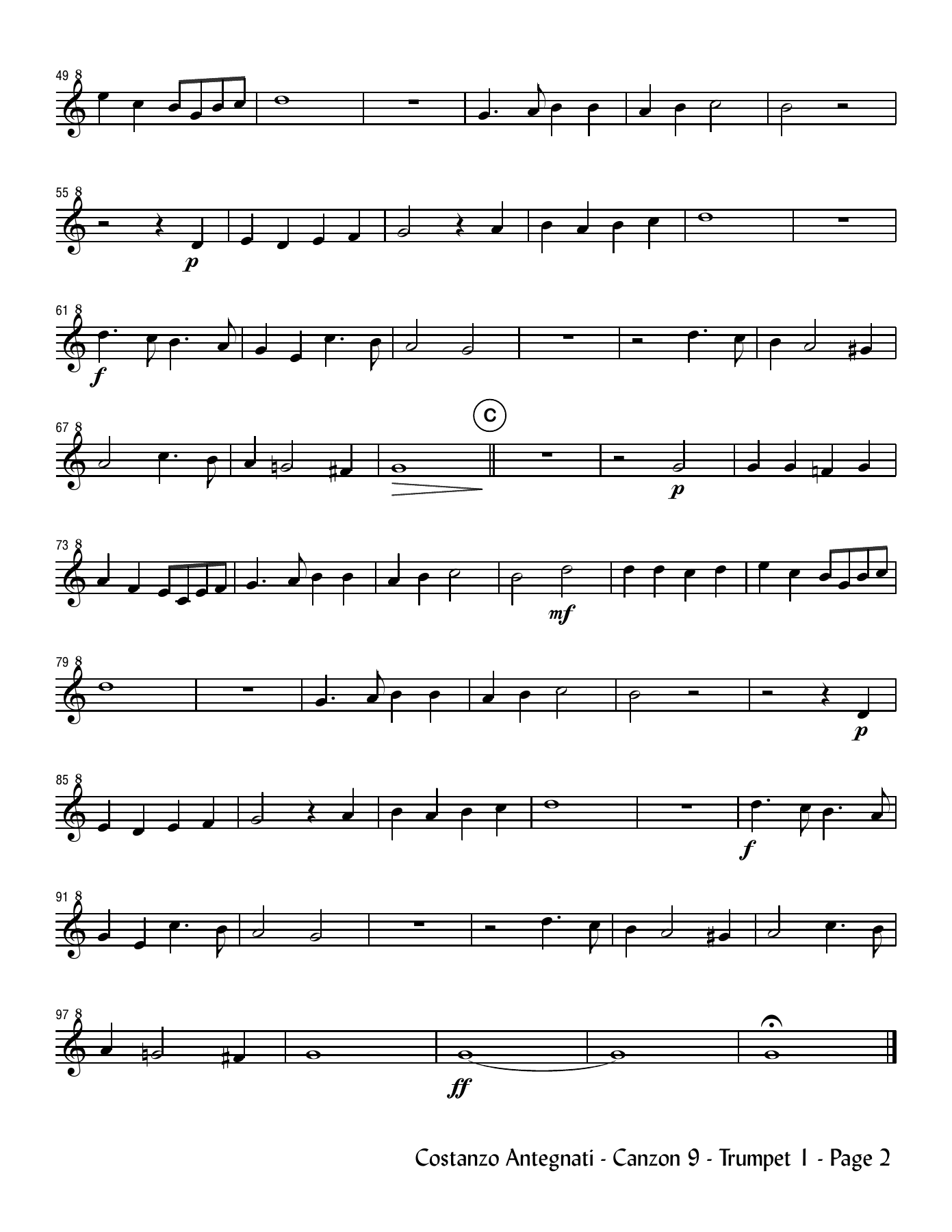 Antegnati Canzon — page 2