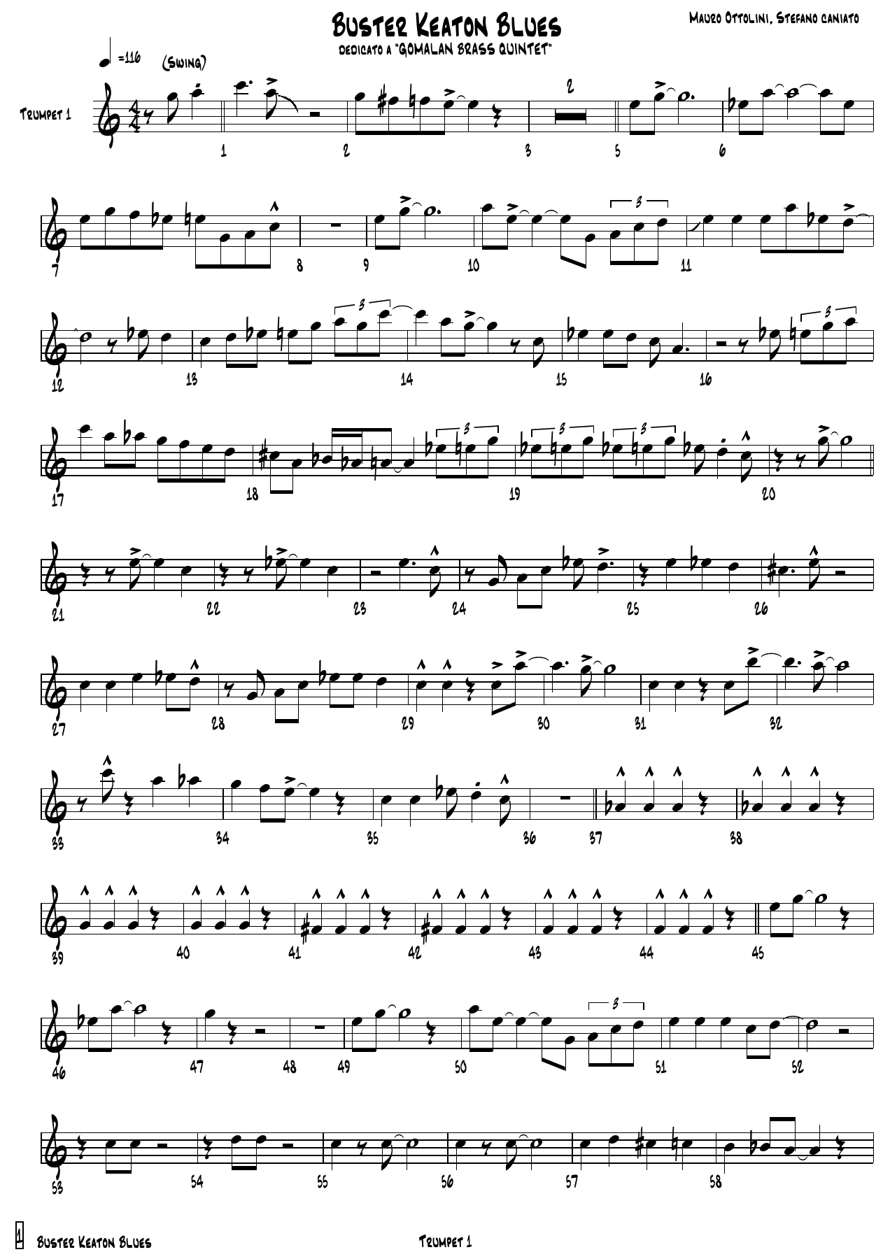 Trompete1 — sheet music cover (first page)