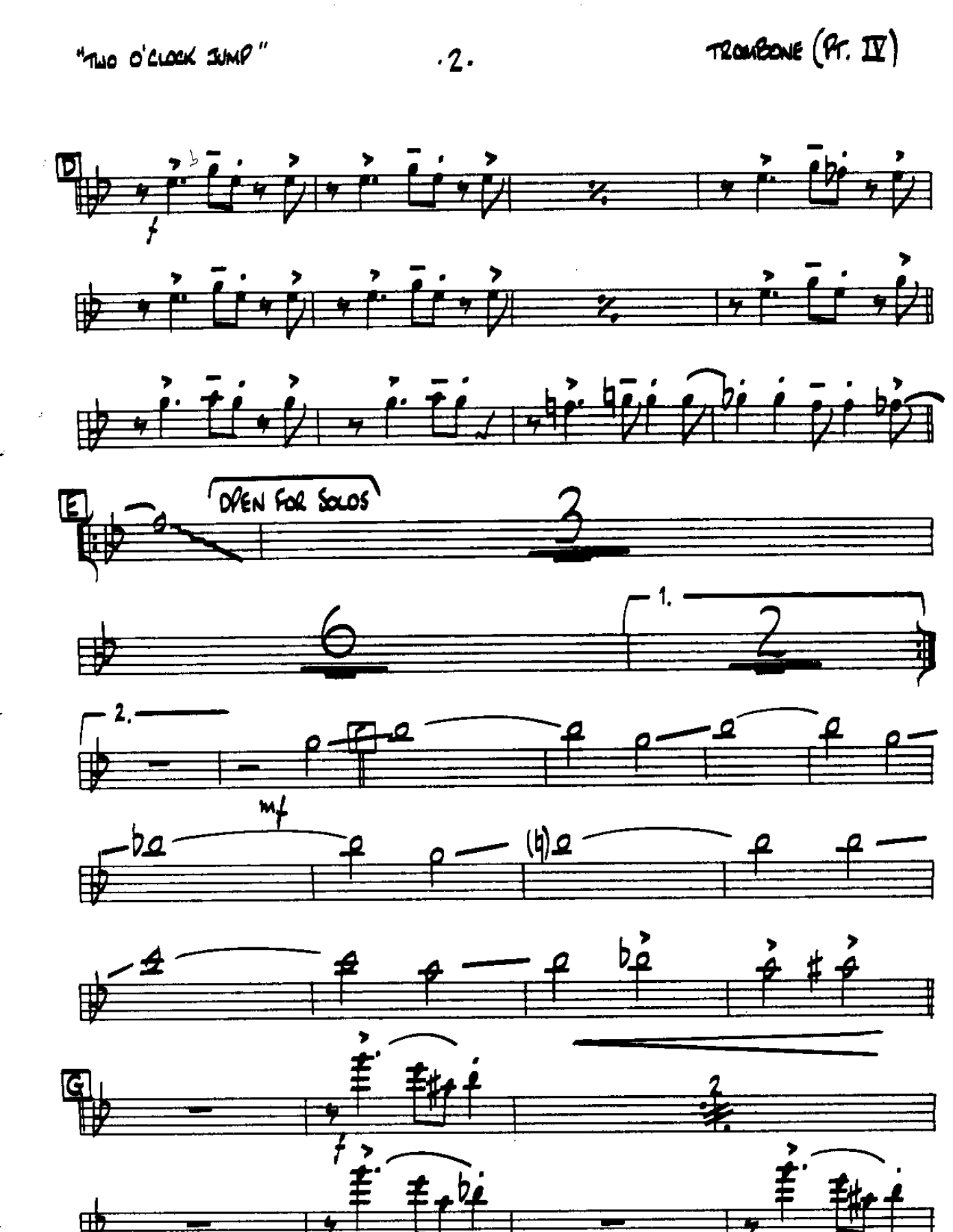 1-2 o'clock Jump-Trombone — page 2