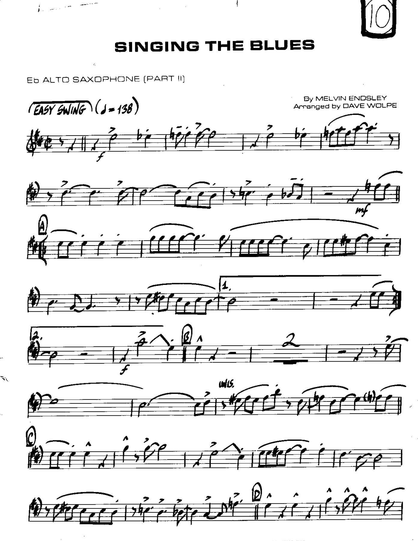 Singing the Blues-Alto — page 2