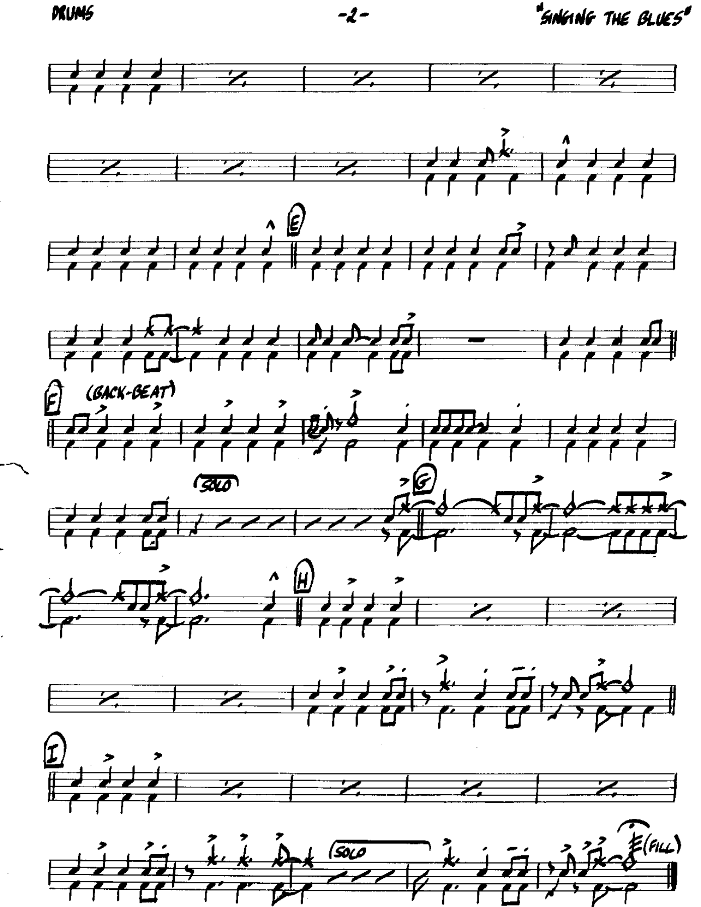 Singing the Blues-Drums — page 2