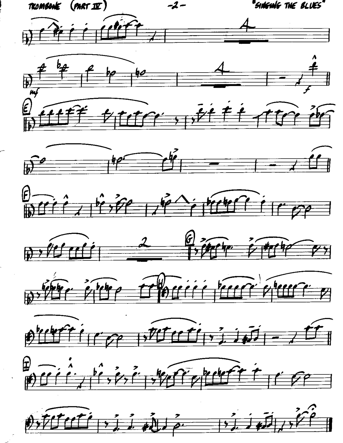 Singing the Blues-Trombone — page 2
