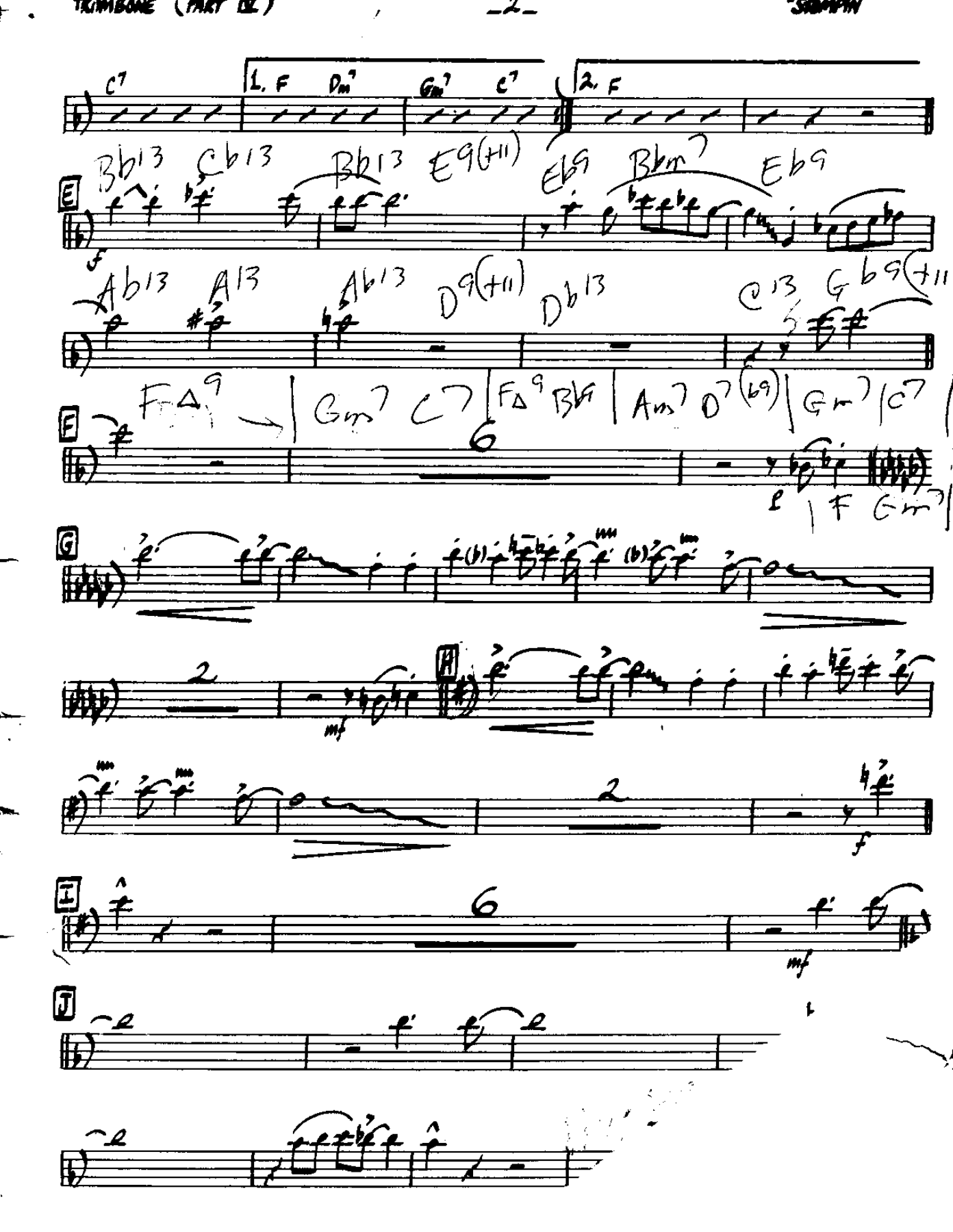 Stompin' at the Savoy-Trombone — page 2