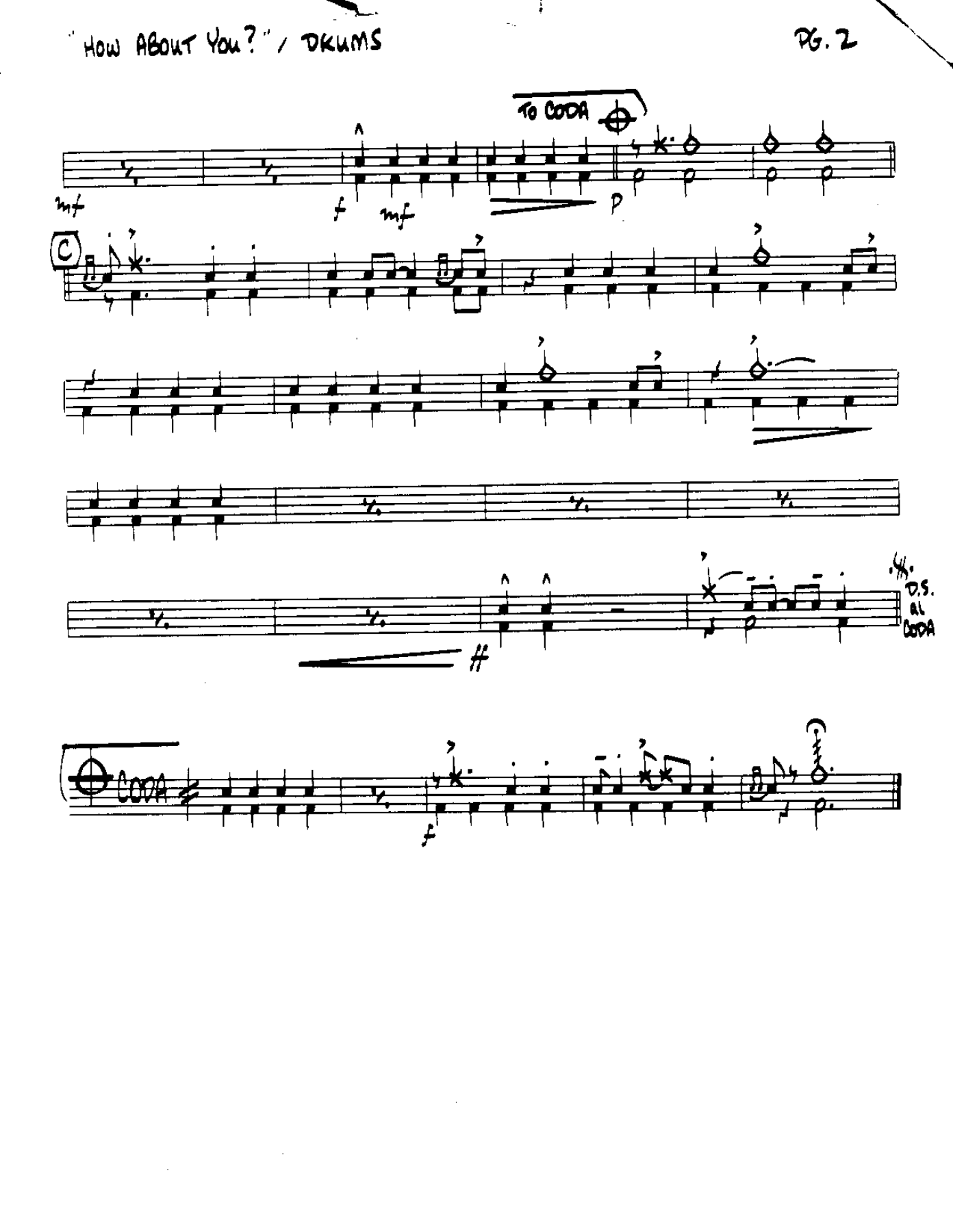How about You-Drums — page 2