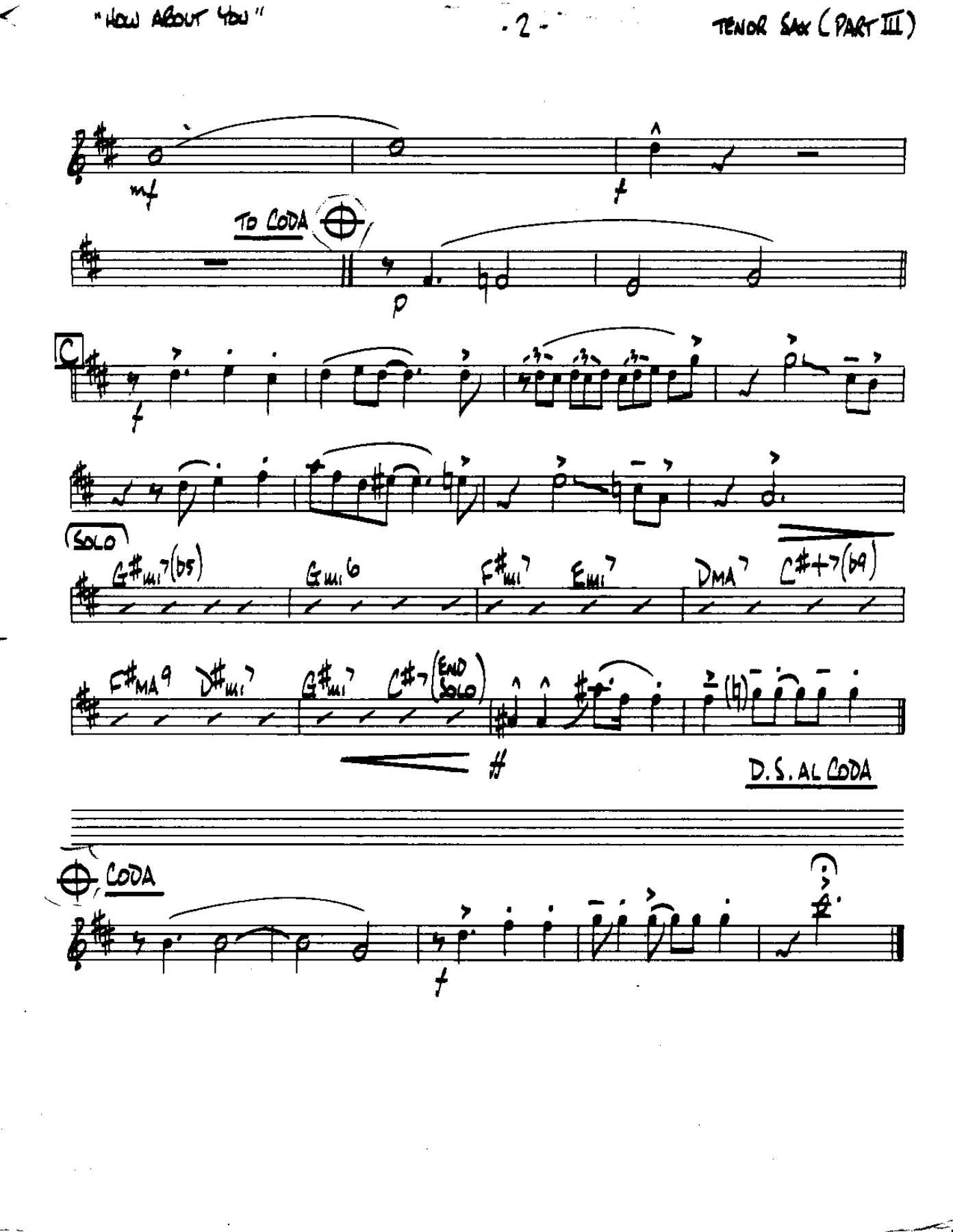 How about You-Tenor — page 2