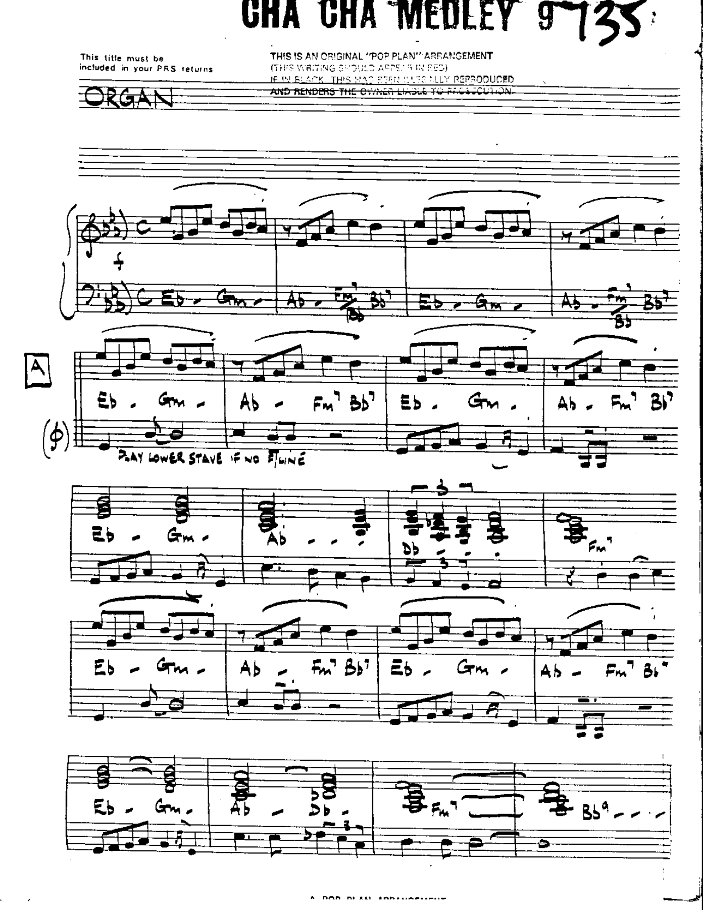 Cha Cha Medley #9-Piano — Small Ensemble sheet music arranged by Cha Cha Medley #9 | Cha-Cha
