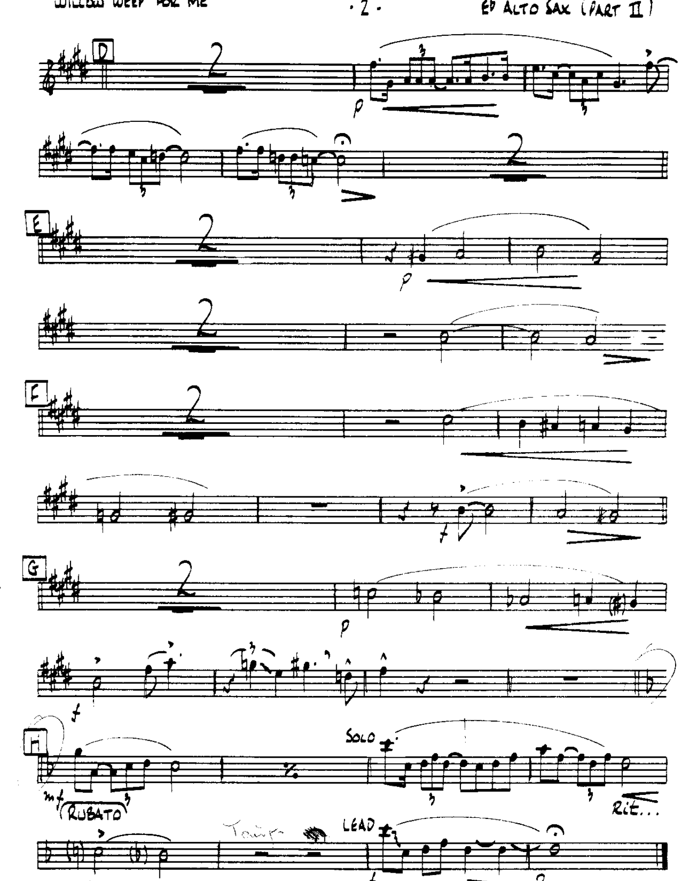 Willow Weep for Me-Alto — page 2