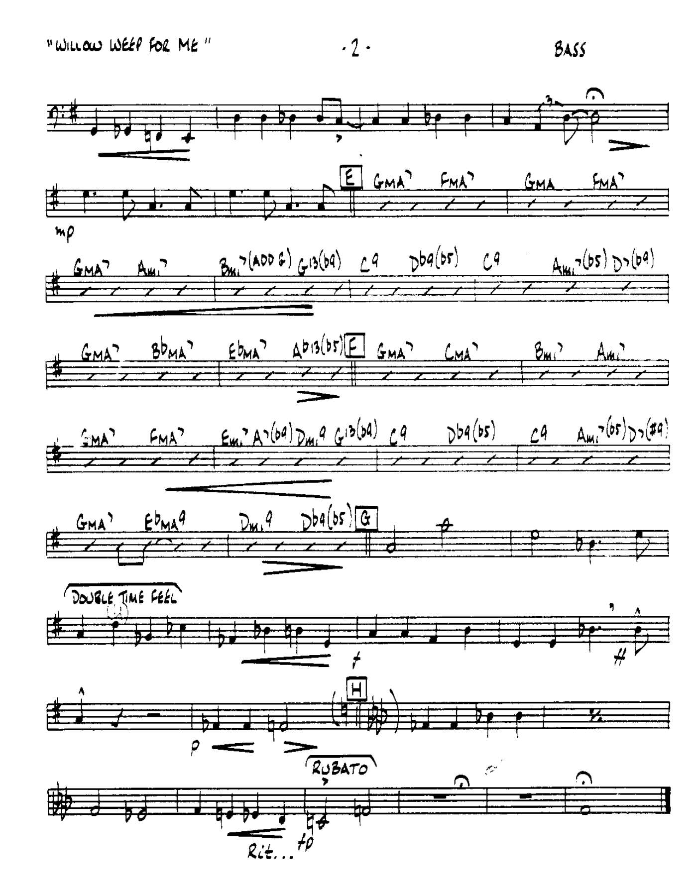 Willow Weep for Me-Bass — page 2