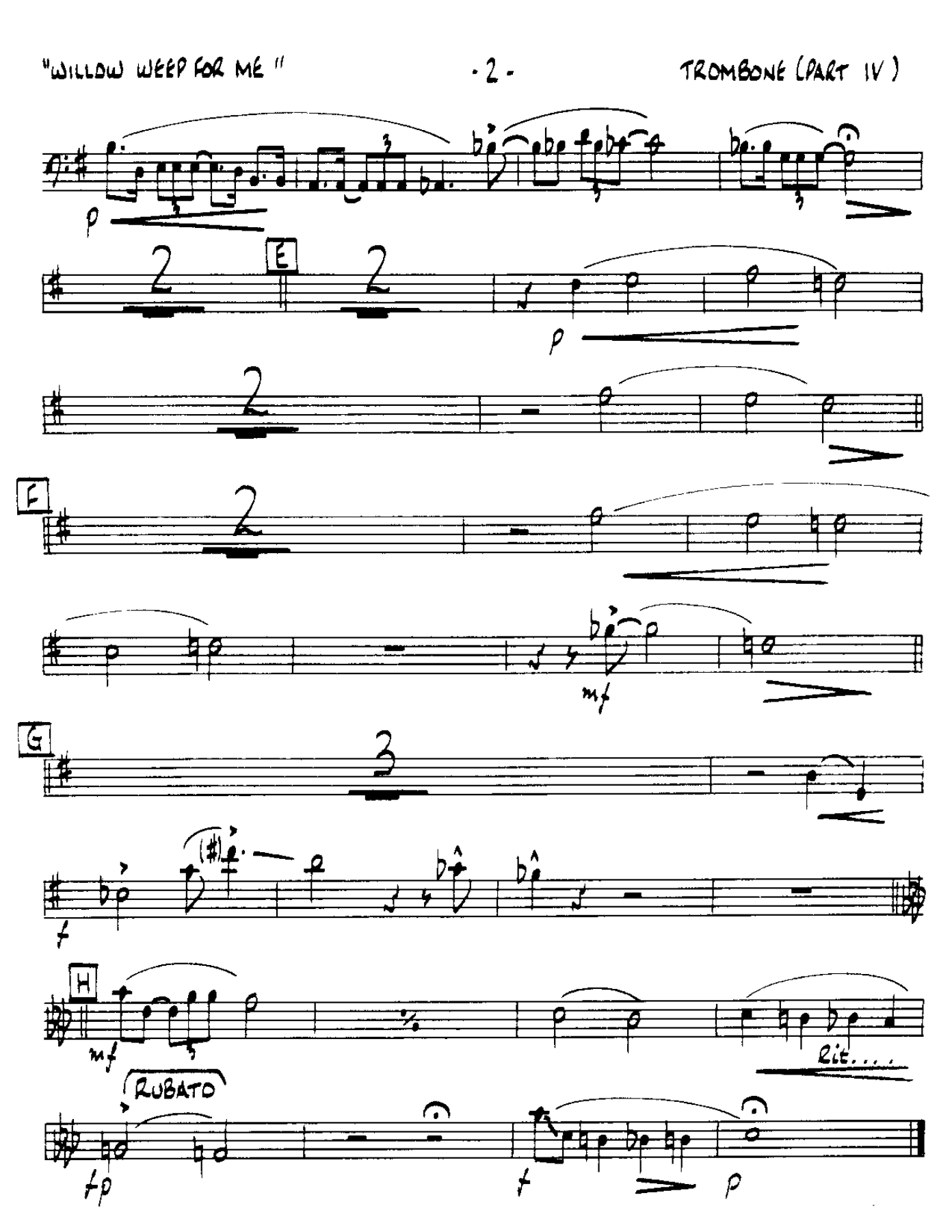 Willow Weep for Me-Trombone — page 2