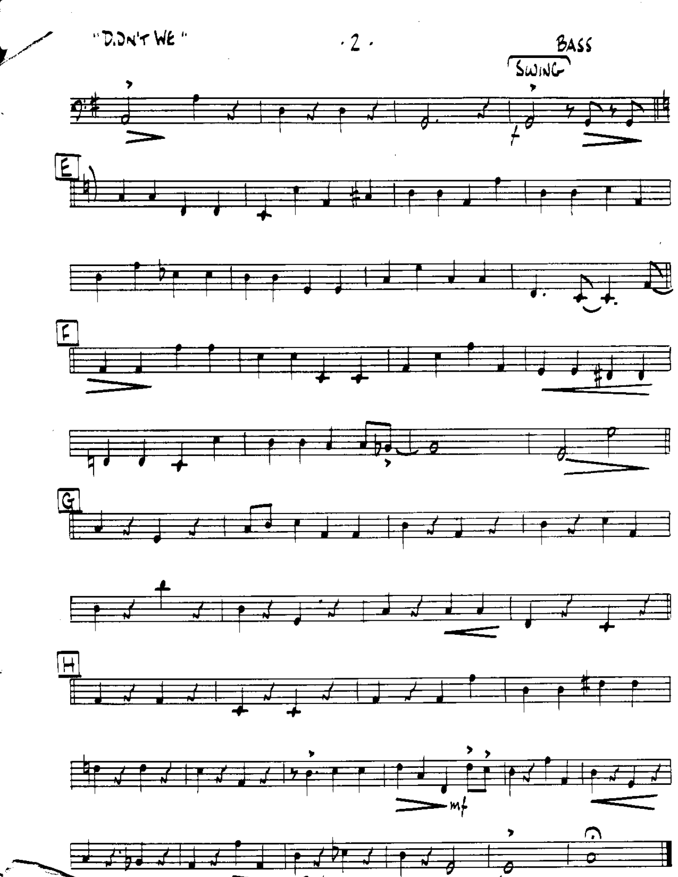 Didn't We-Bass — page 2