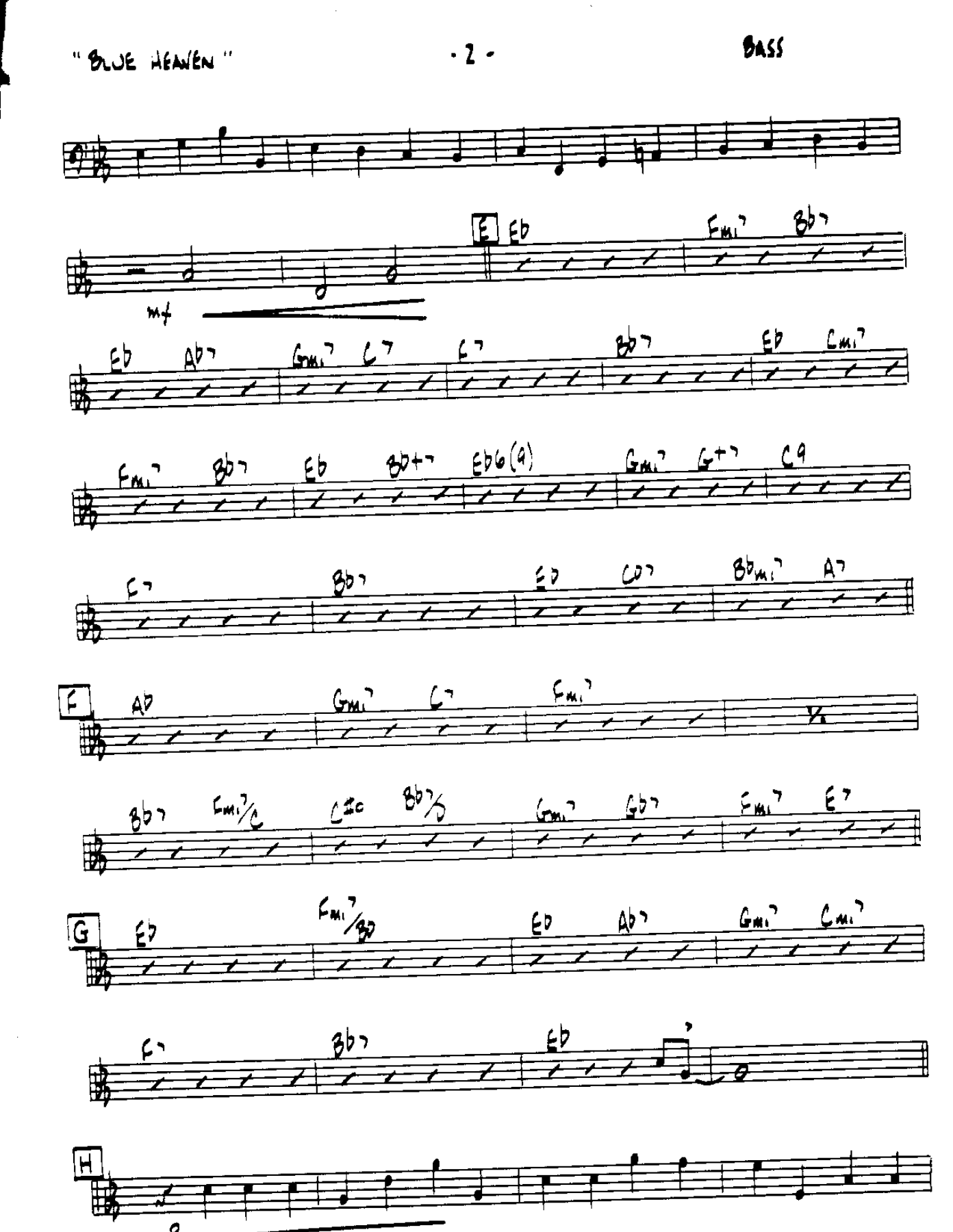 My Blue Heaven-Bass — page 2