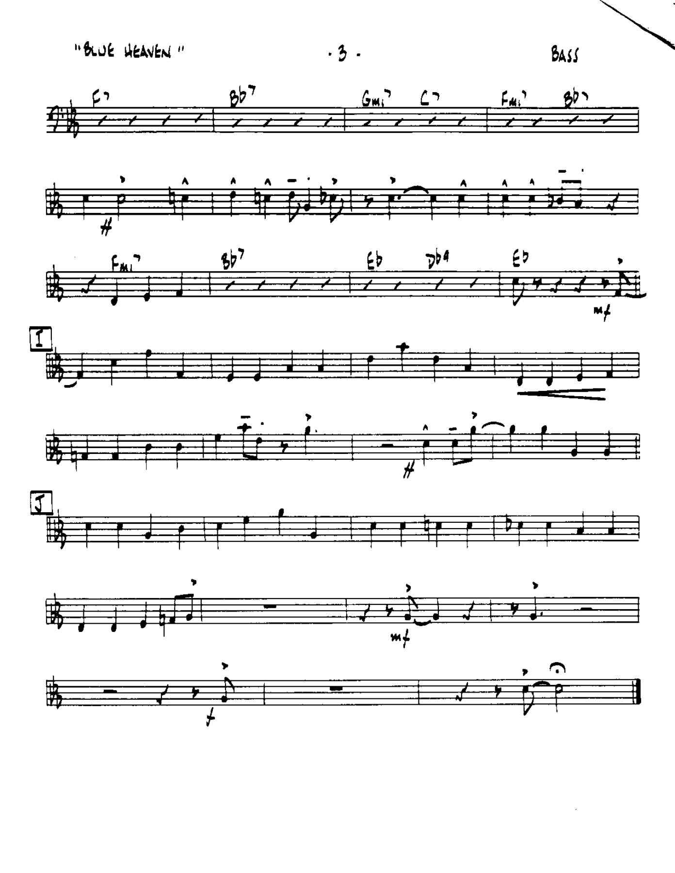 My Blue Heaven-Bass — page 3