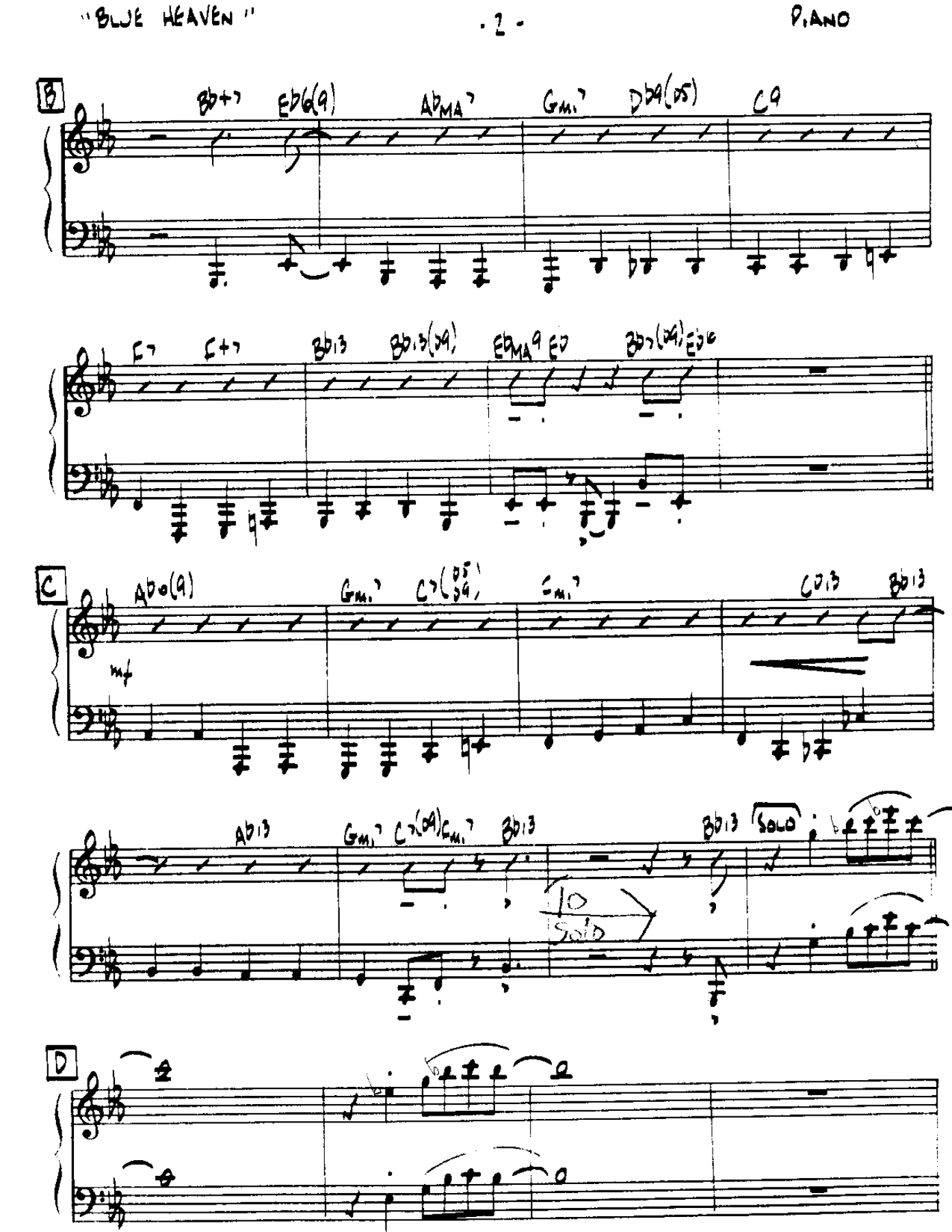 My Blue Heaven-Piano — page 2