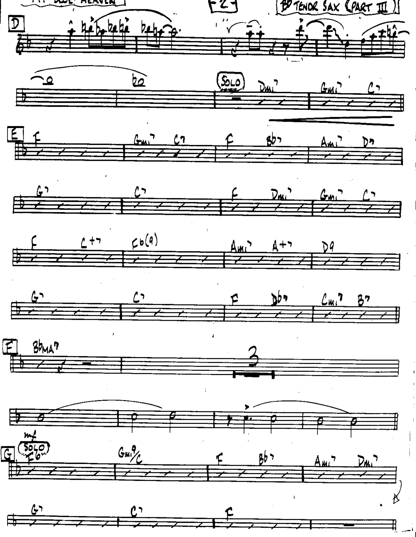 My Blue Heaven-Tenor — page 2