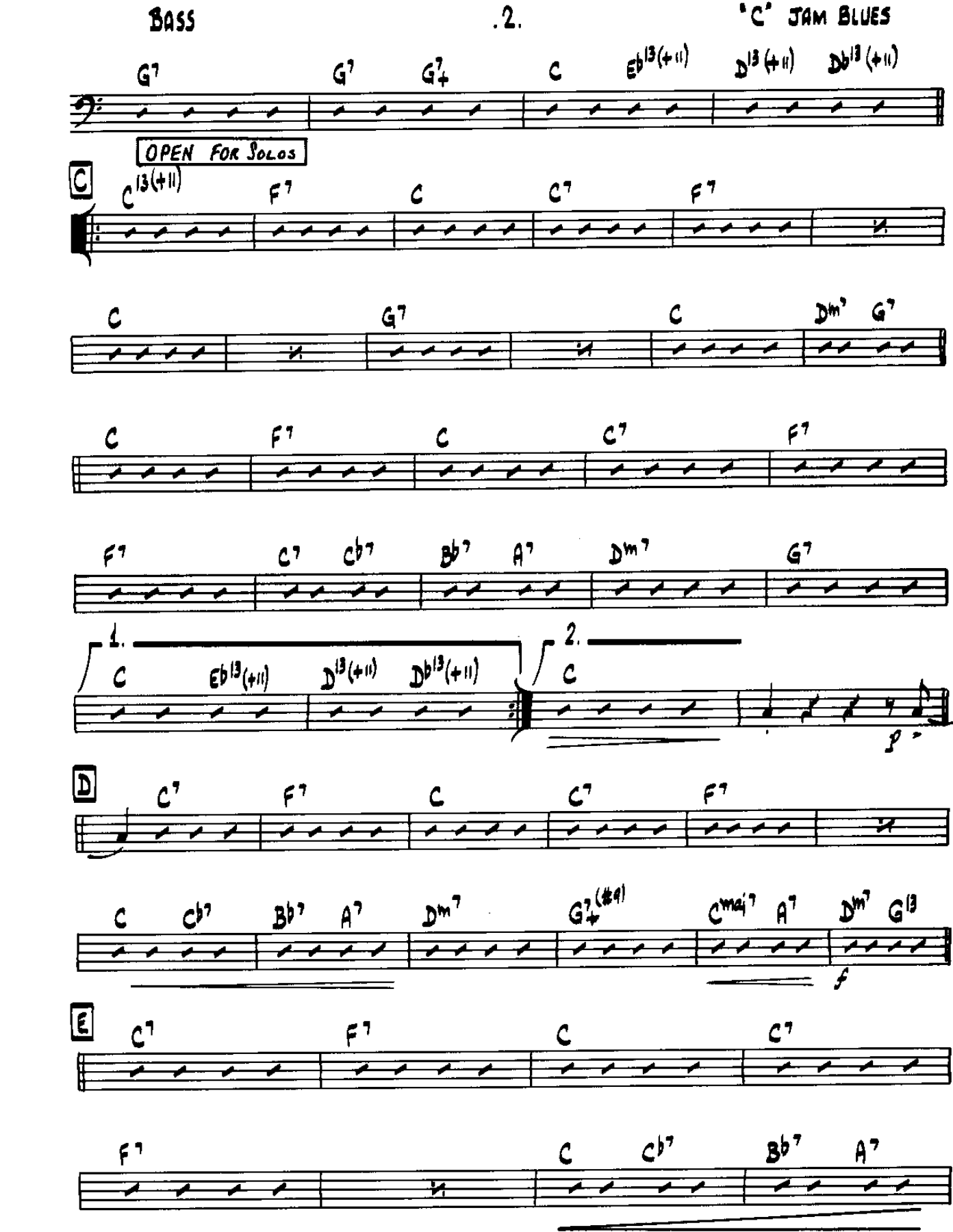 C Jam Blues-Bass — page 2