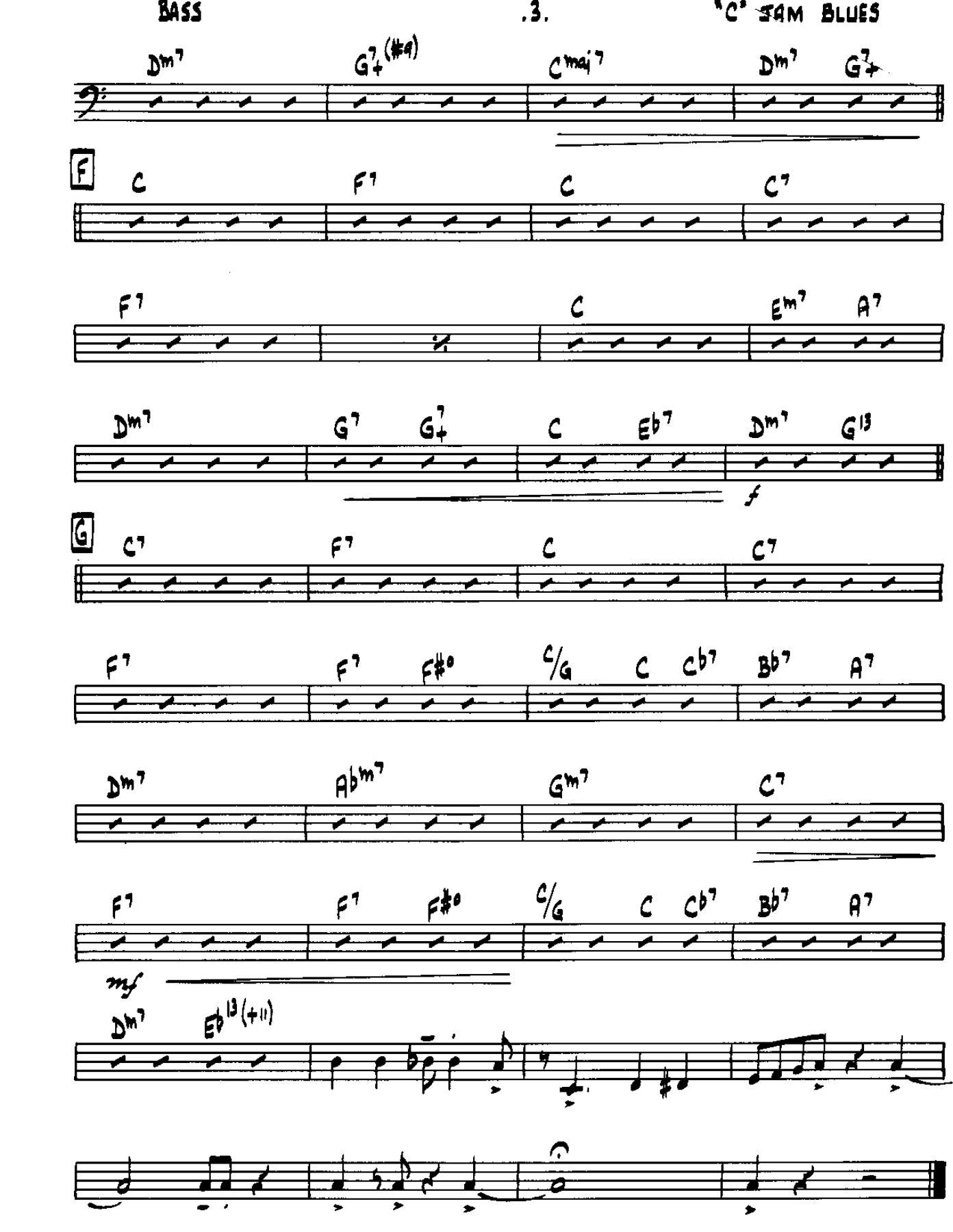 C Jam Blues-Bass — page 3