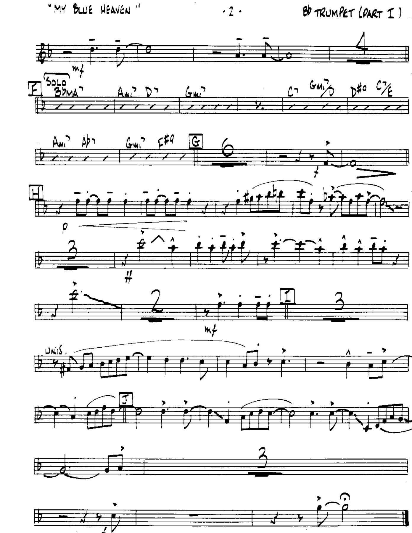 My Blue Heaven-Trumpet — page 2