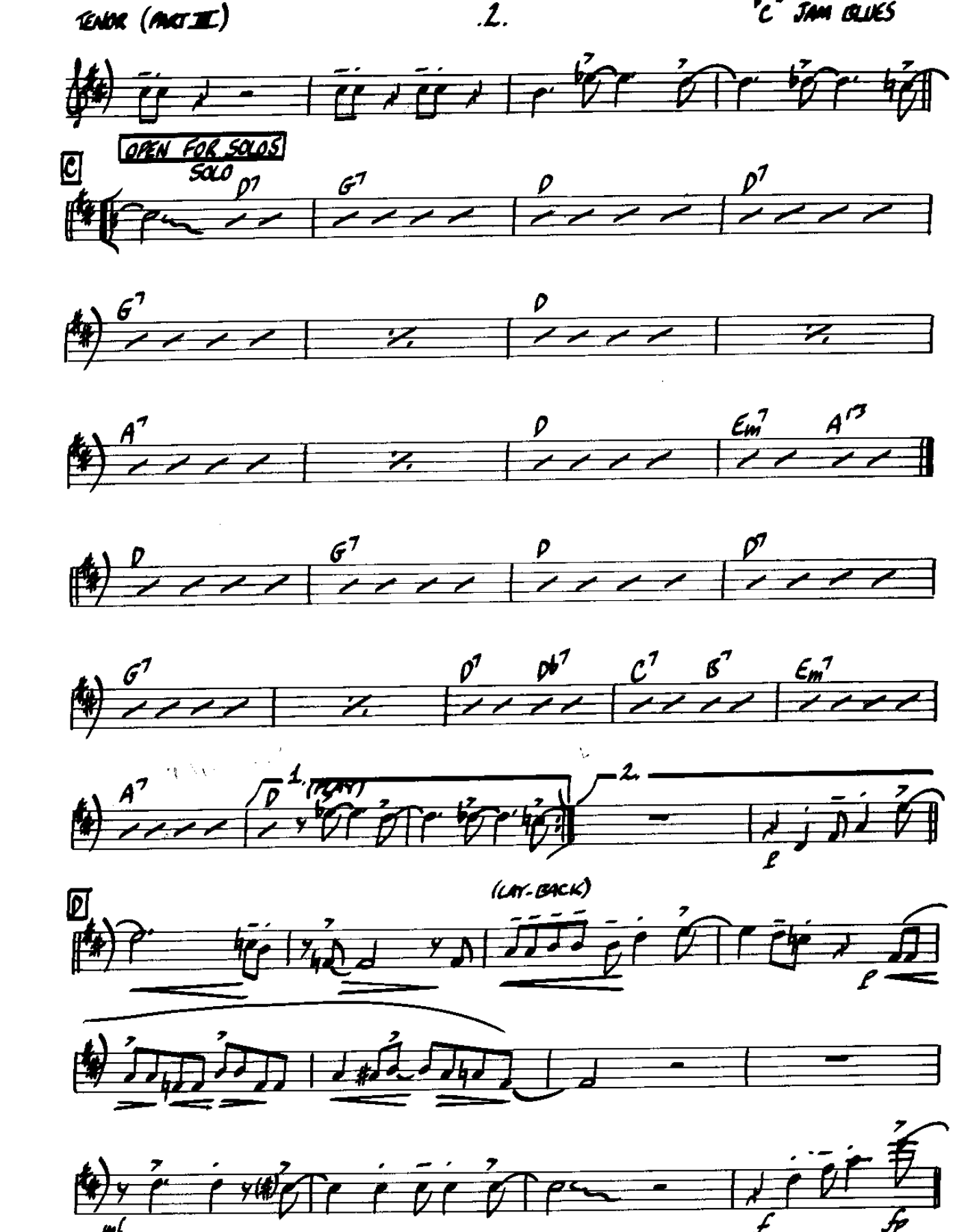 C Jam Blues-Tenor — page 2