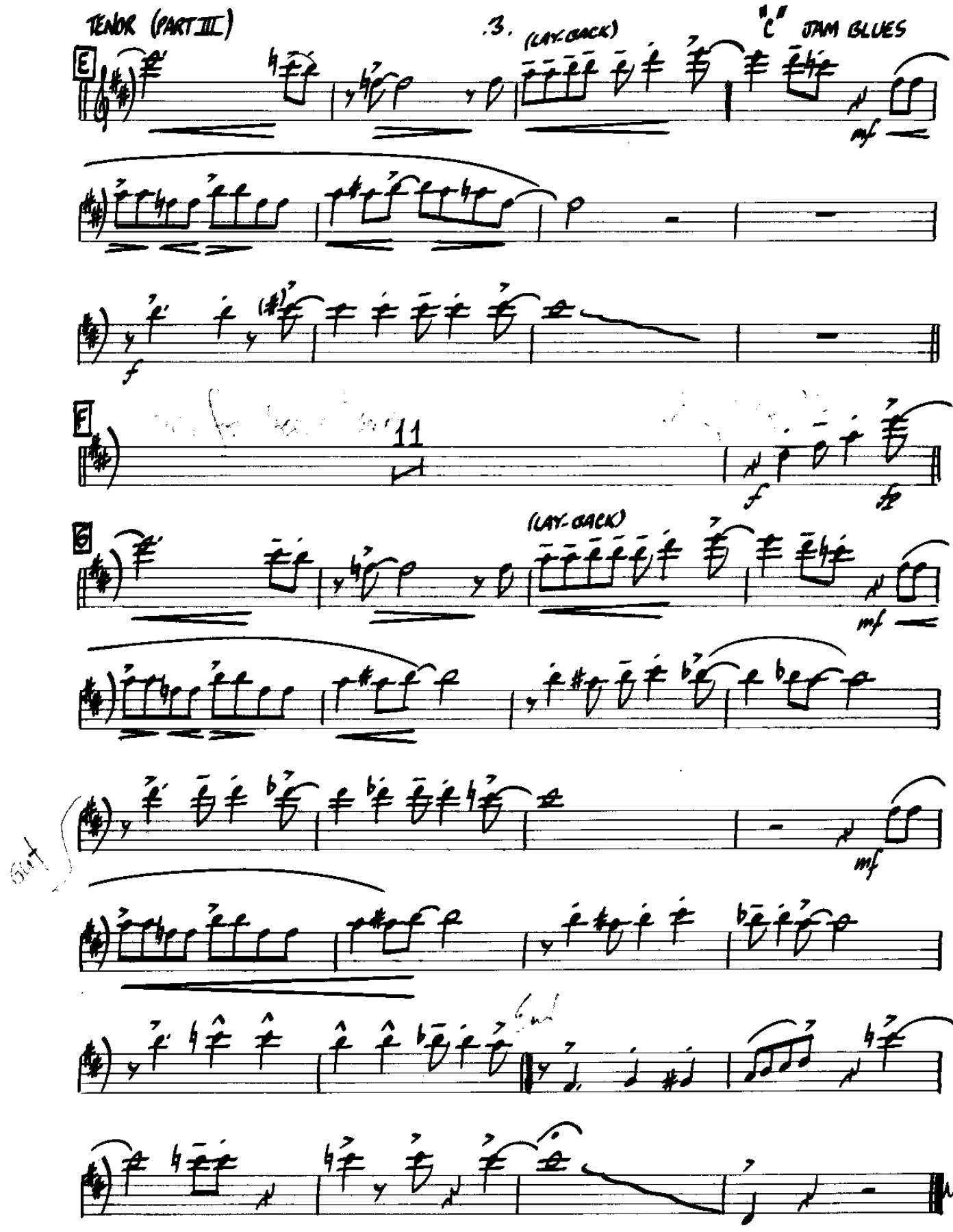 C Jam Blues-Tenor — page 3