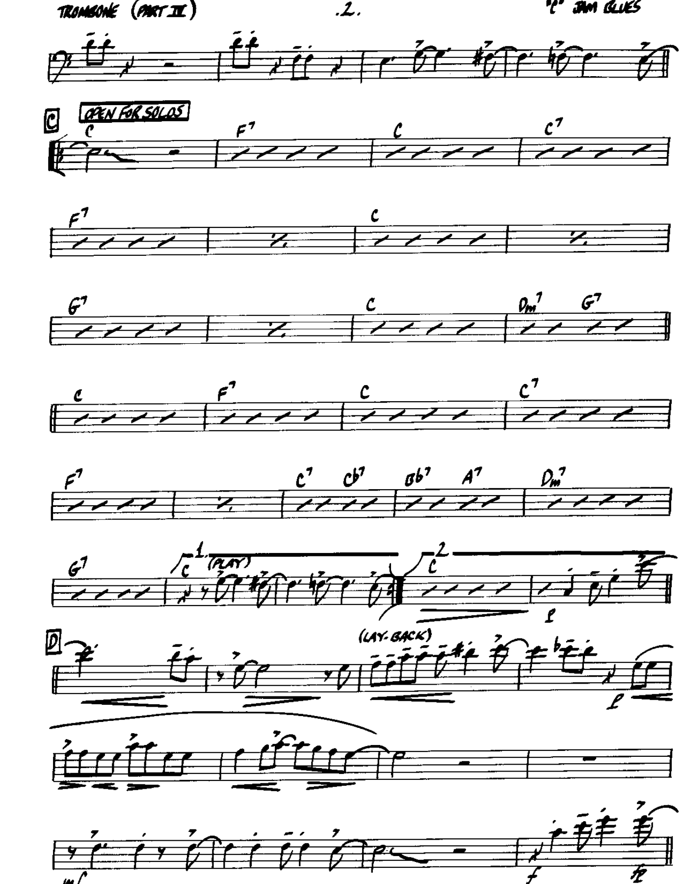 C Jam Blues-Trombone — page 2