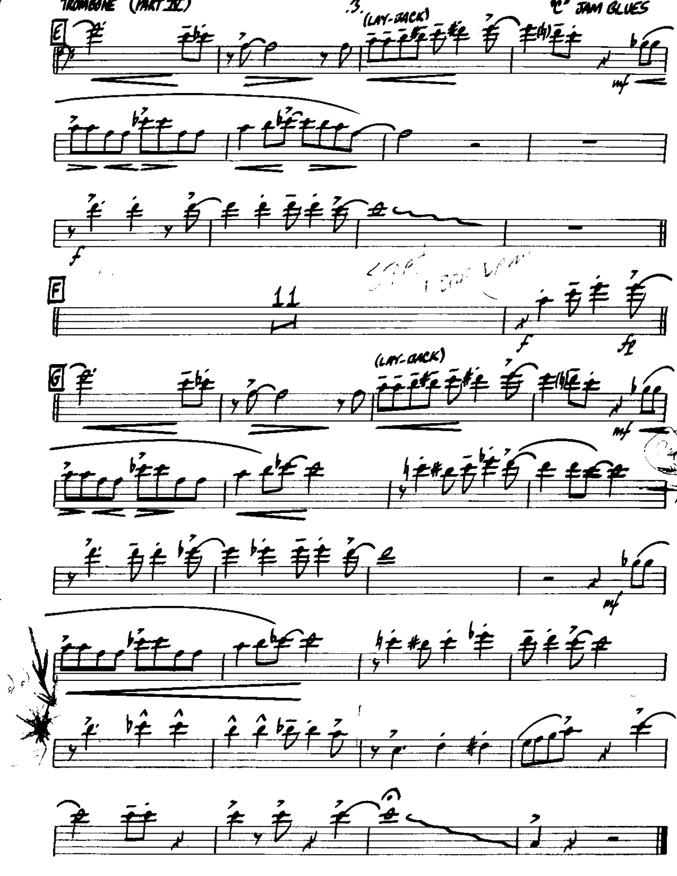 C Jam Blues-Trombone — page 3