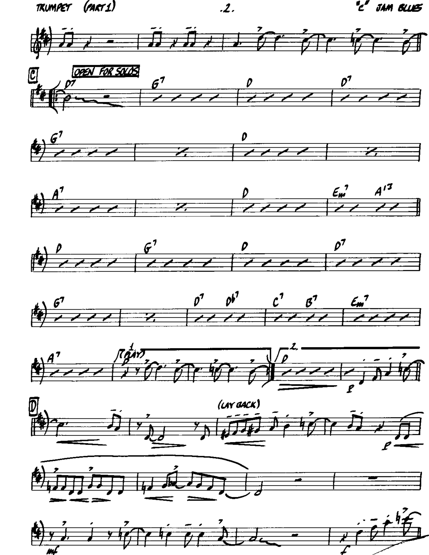 C Jam Blues-Trumpet — page 2