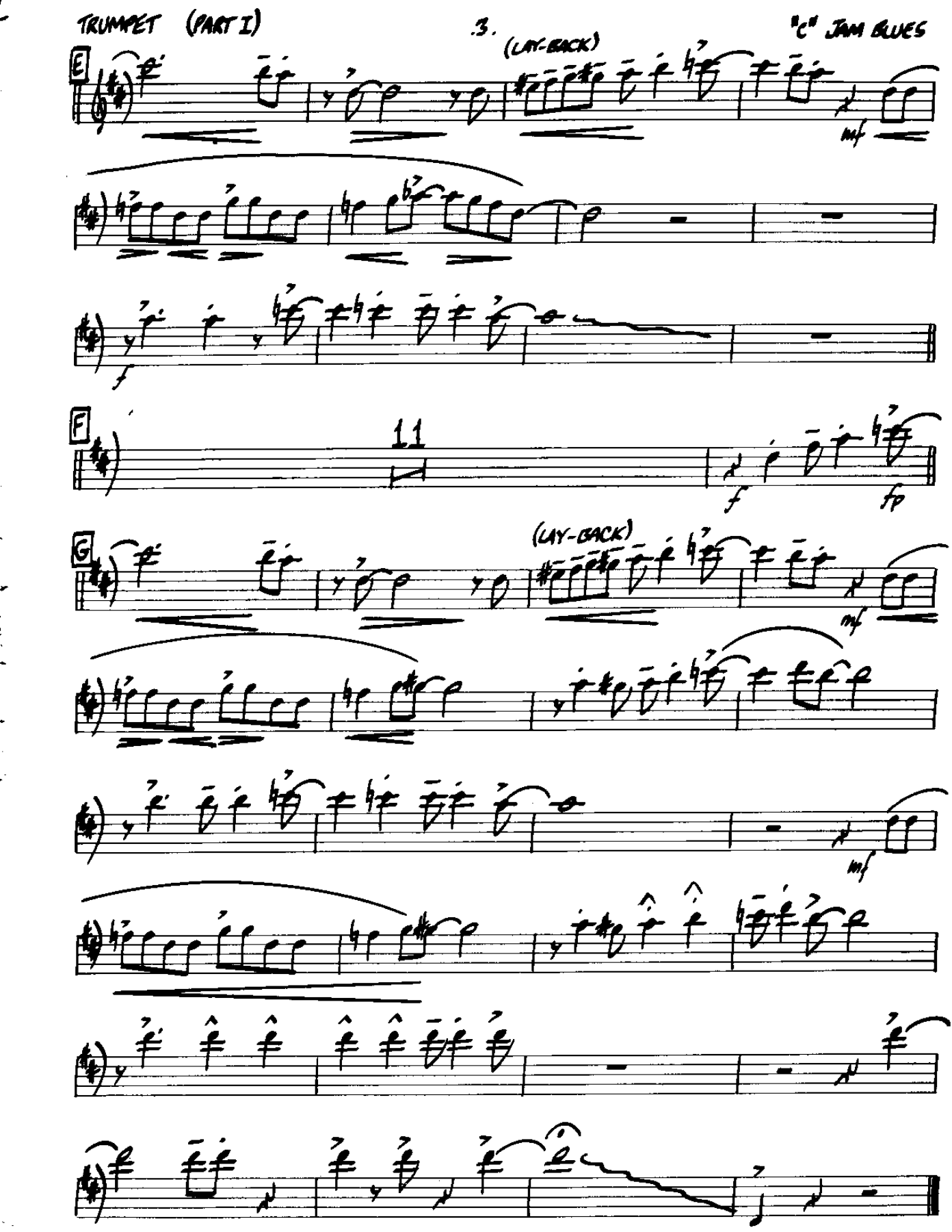 C Jam Blues-Trumpet — page 3