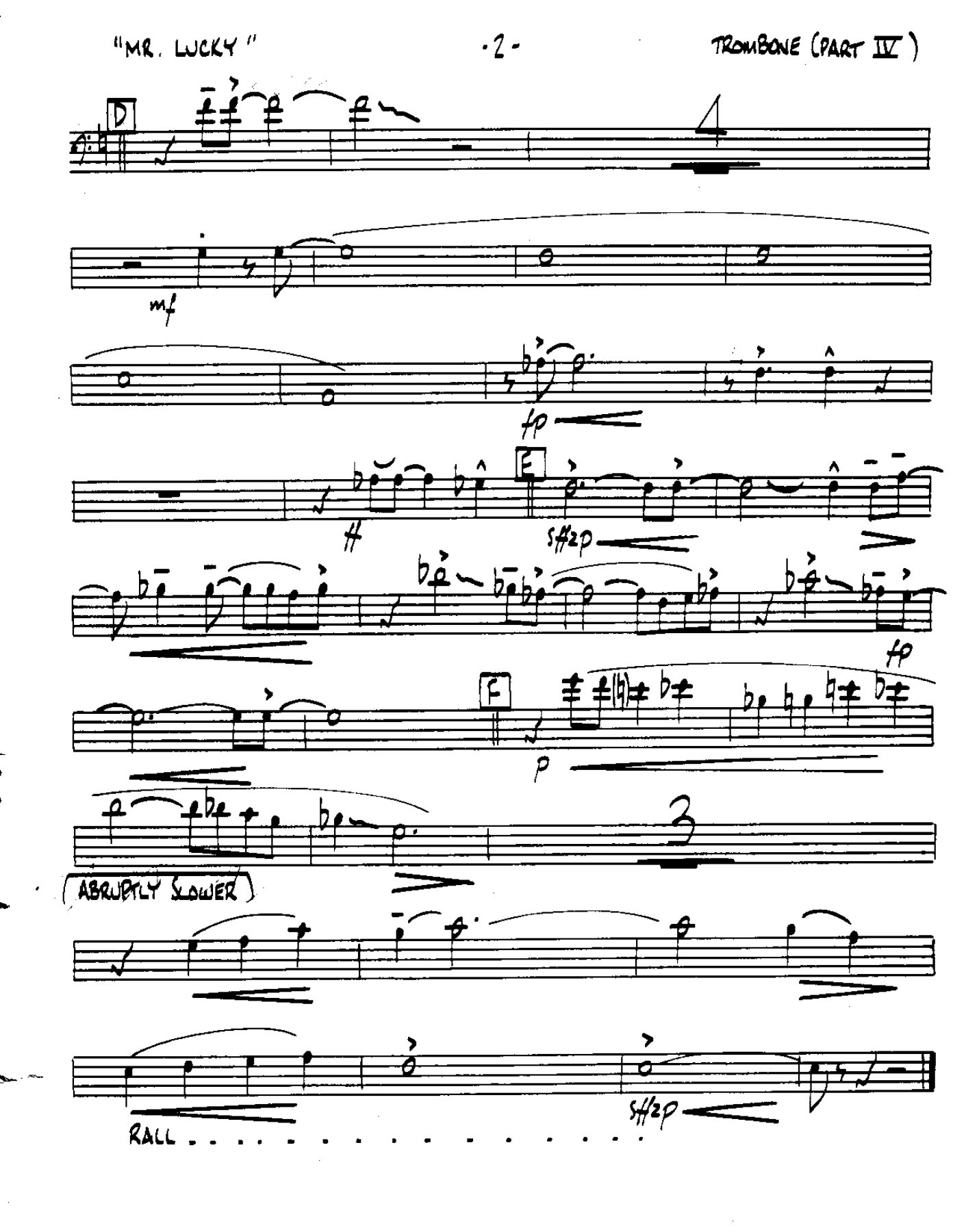 Mr Lucky-Trombone — page 2