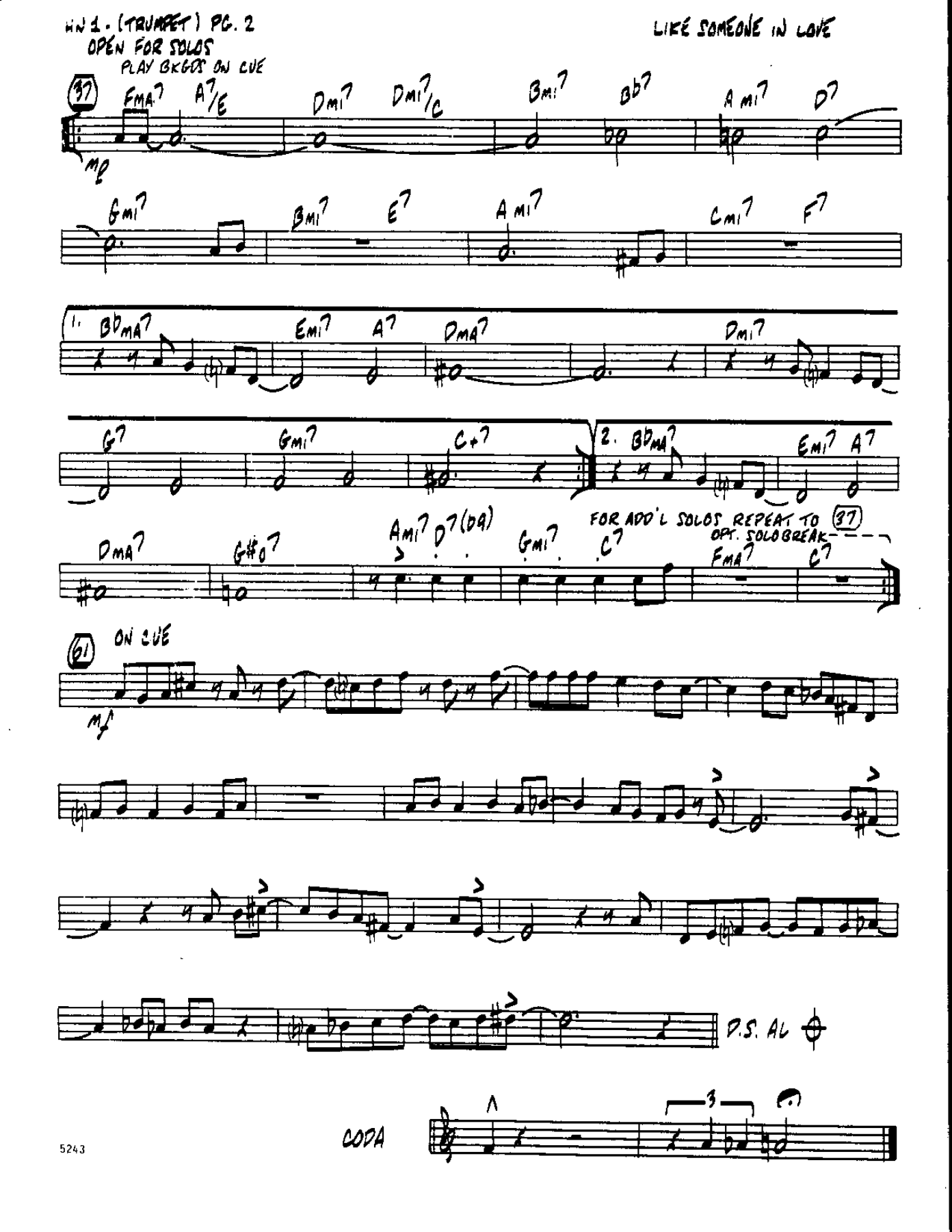 Like Someone in Love-Trumpet — page 2